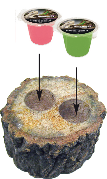 Zubehör Jelly-Dosenhalter aus Holz, mit 2 Löcher ø8–10cm, H:5.5cm
