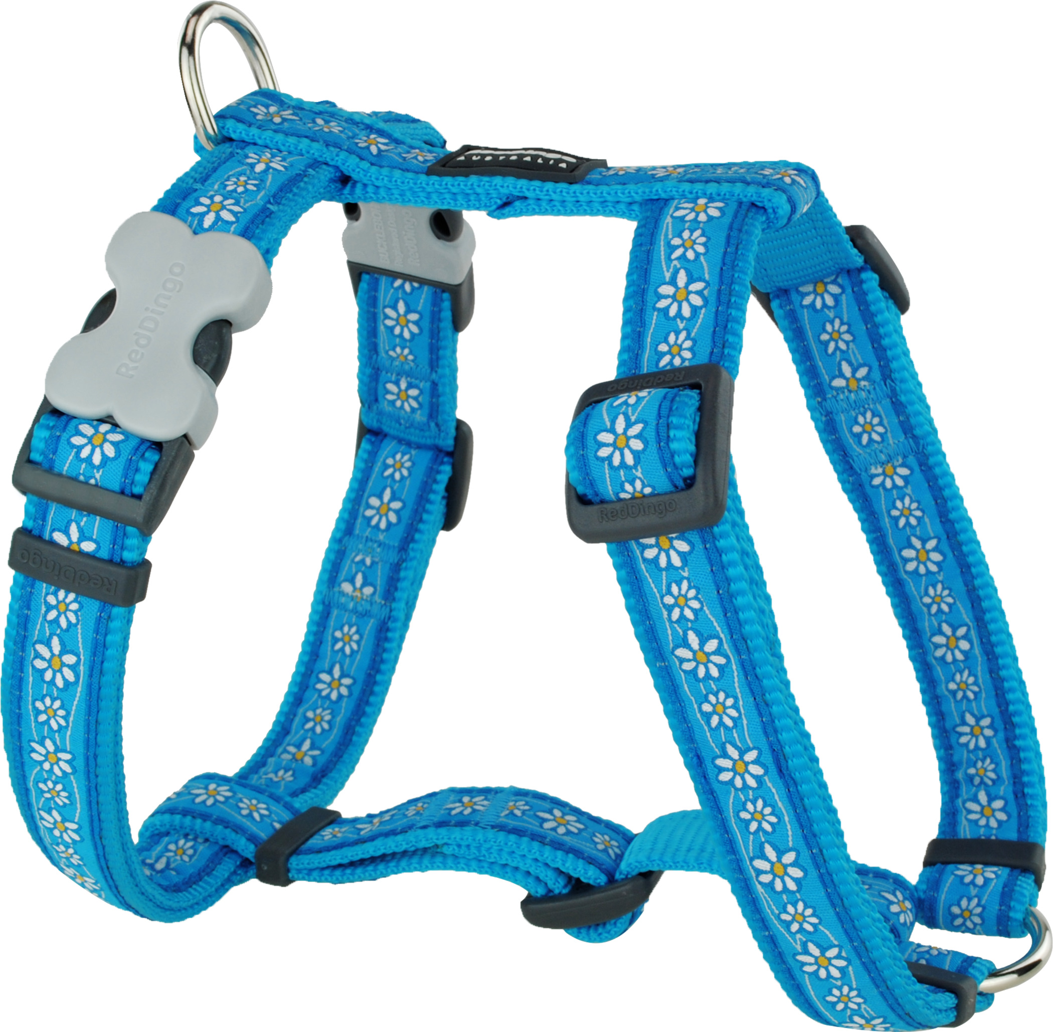 RedDingo harnais Daisy Chain Turquoise, Harnais Daisy Chain Turquoise, L: 25mm, cou 46-76, corps 56-80cm