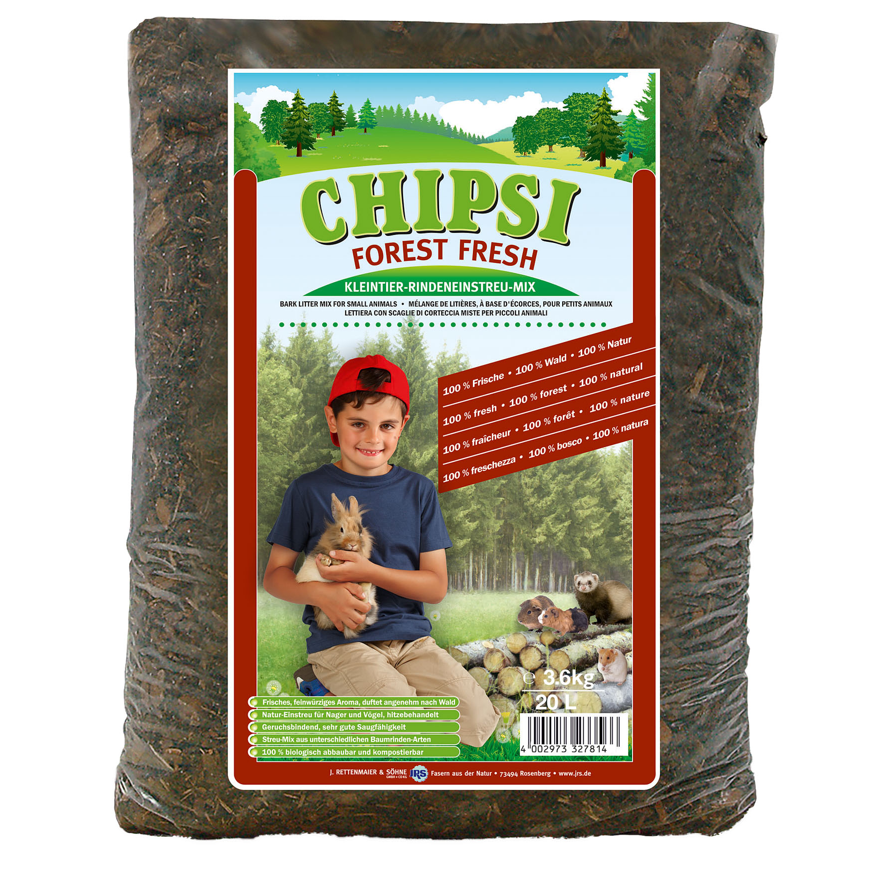 Chipsi Forest Fresh, Rindeneinstreu Mix, 3.6kg