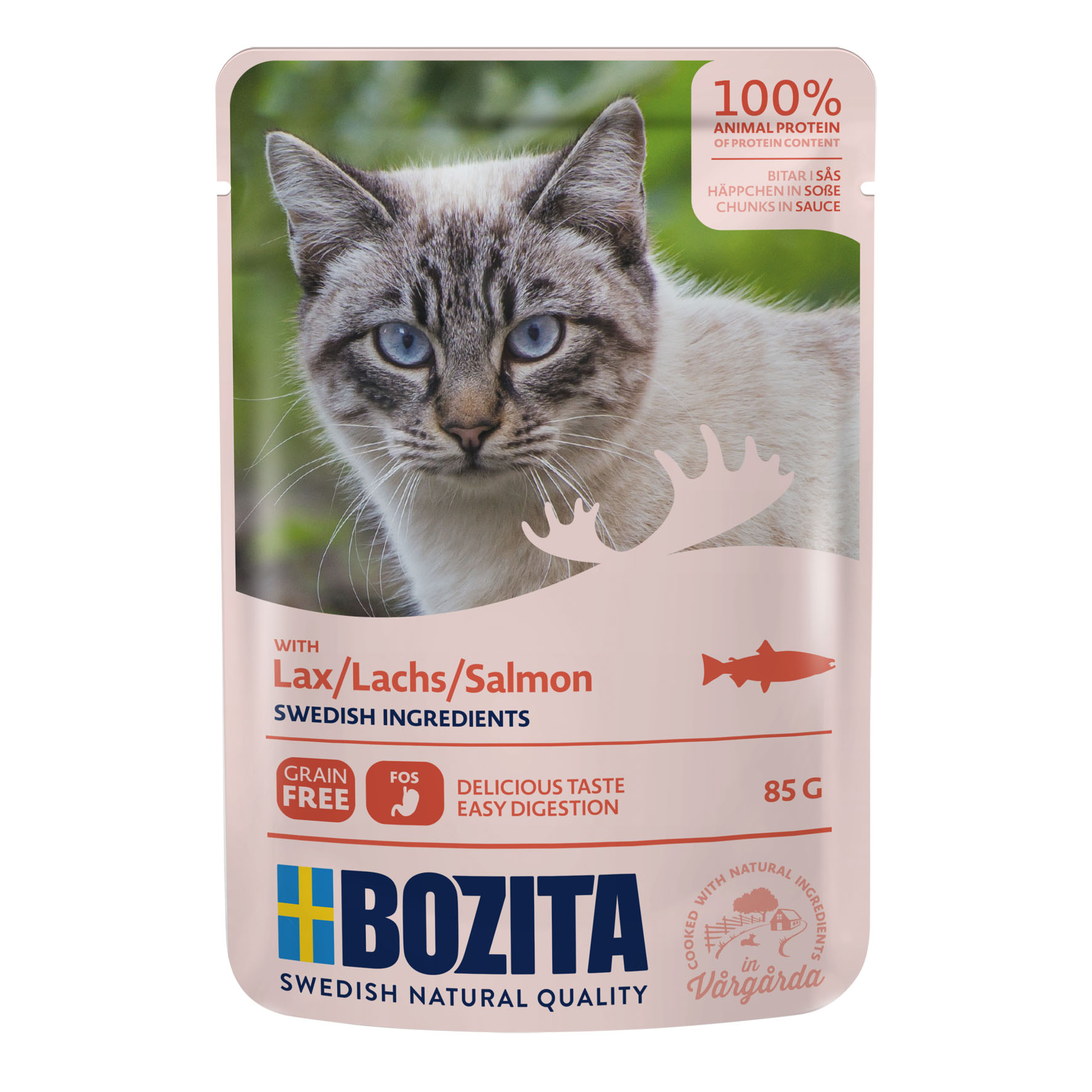 Bozita Pouch Bouchées en sauce saumon, 85g