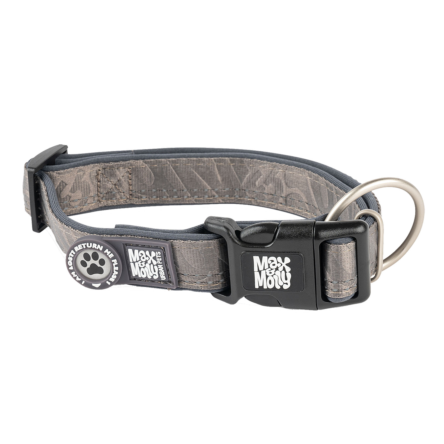 Max&Molly Smart ID Collar stein/M, 2cmx34-55cm