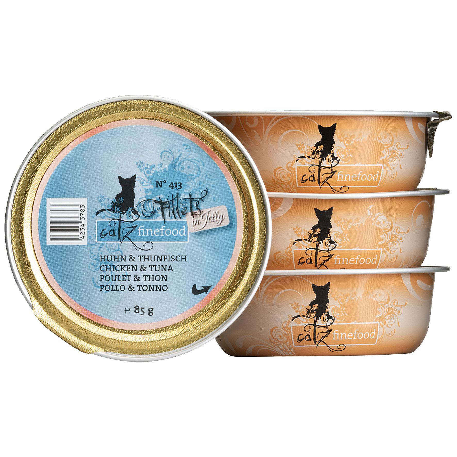 Catz Finefood Filets No. 413 - poulet & thon en gelée 85g