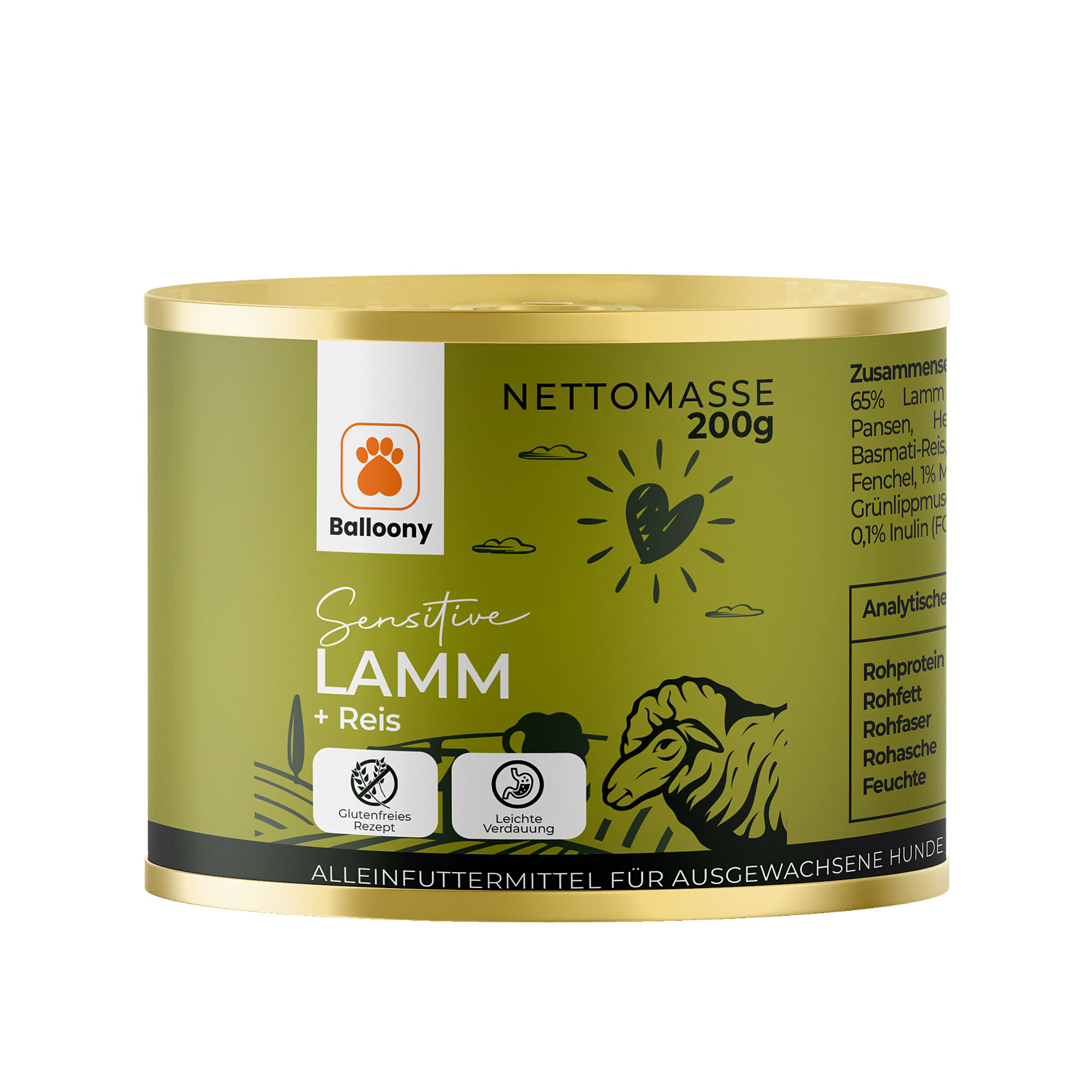 Balloony Sensitive agneau 200g