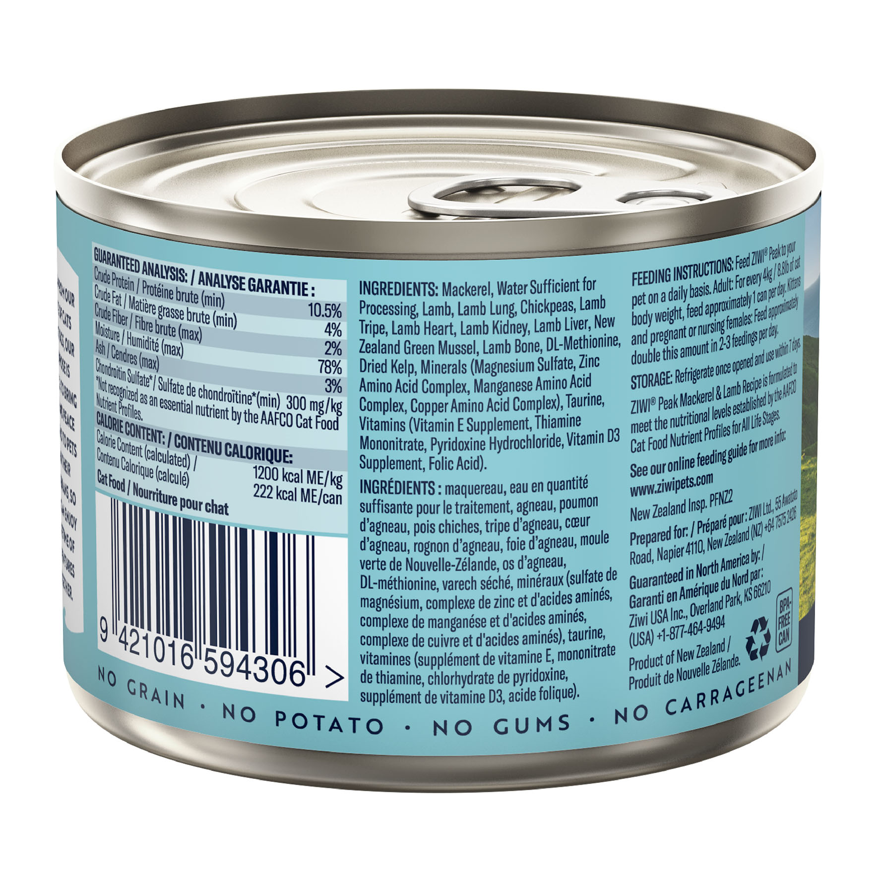 Ziwi Peak Original Mackerel & Lamb, 185g