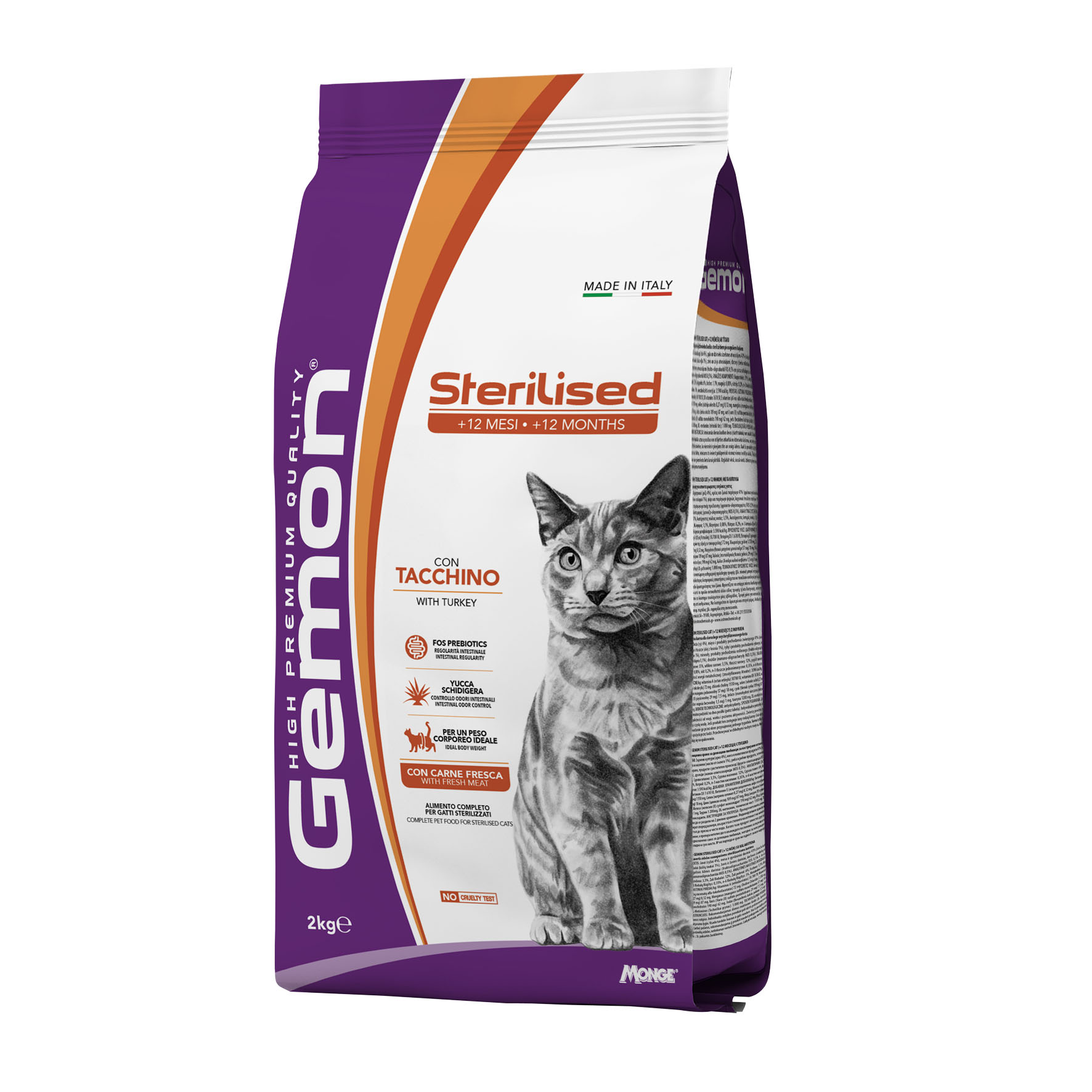 Foodwaste-Gemon Cat Sterilised Turkey, 2kg