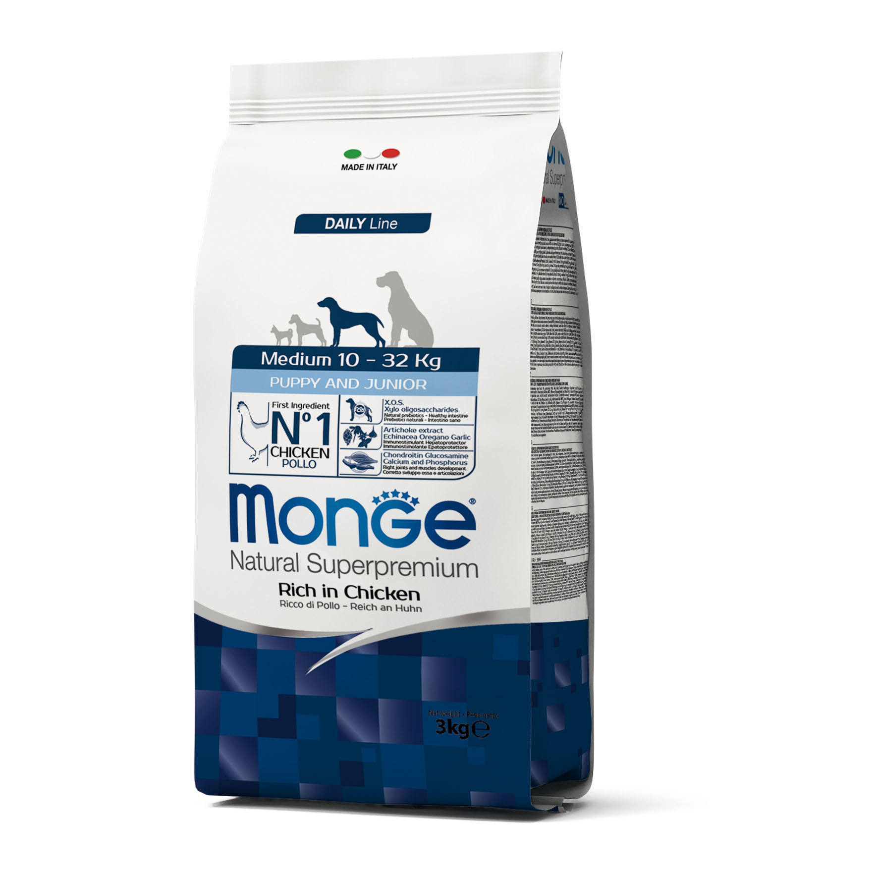Monge Daily Line – Puppy & Junior Medium Huhn