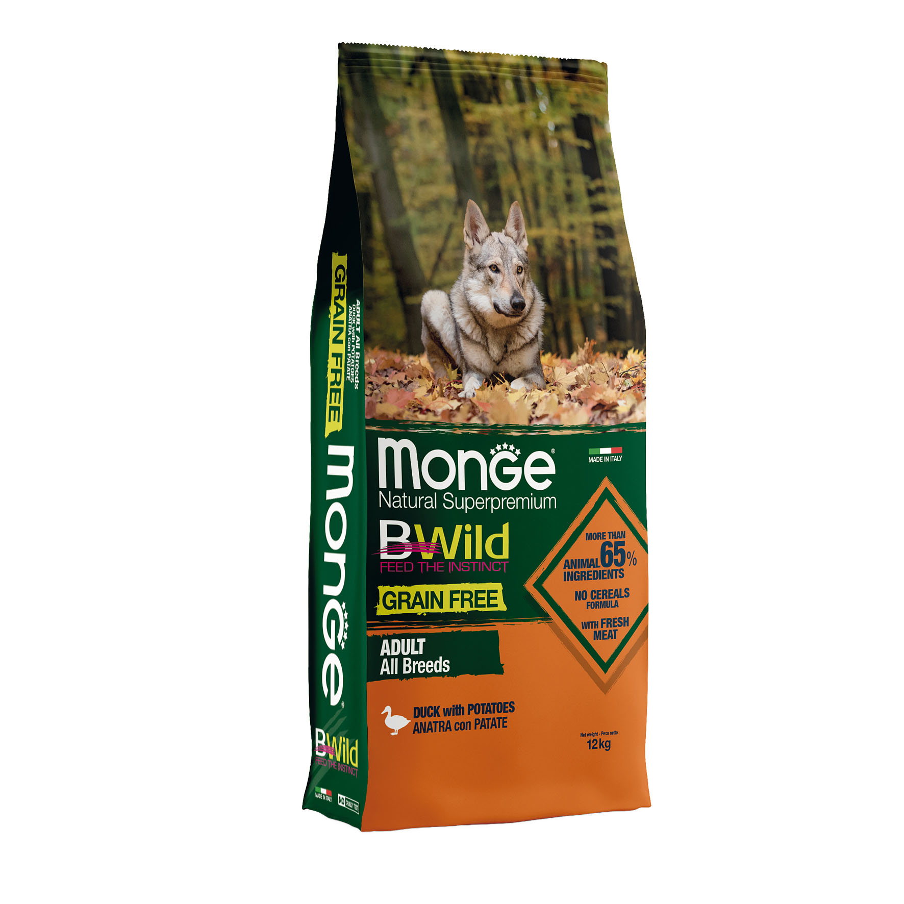 Monge Bwild Glutenfree Adult Duck, 12kg