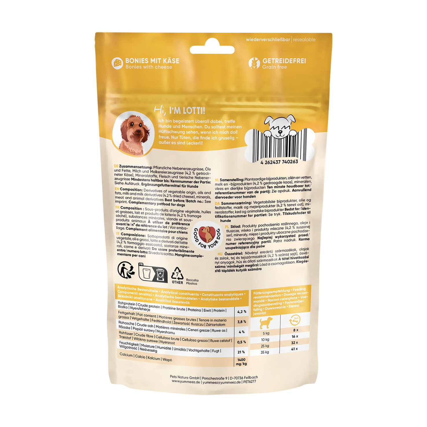 yummeez soft bonies mit Käse, 165g