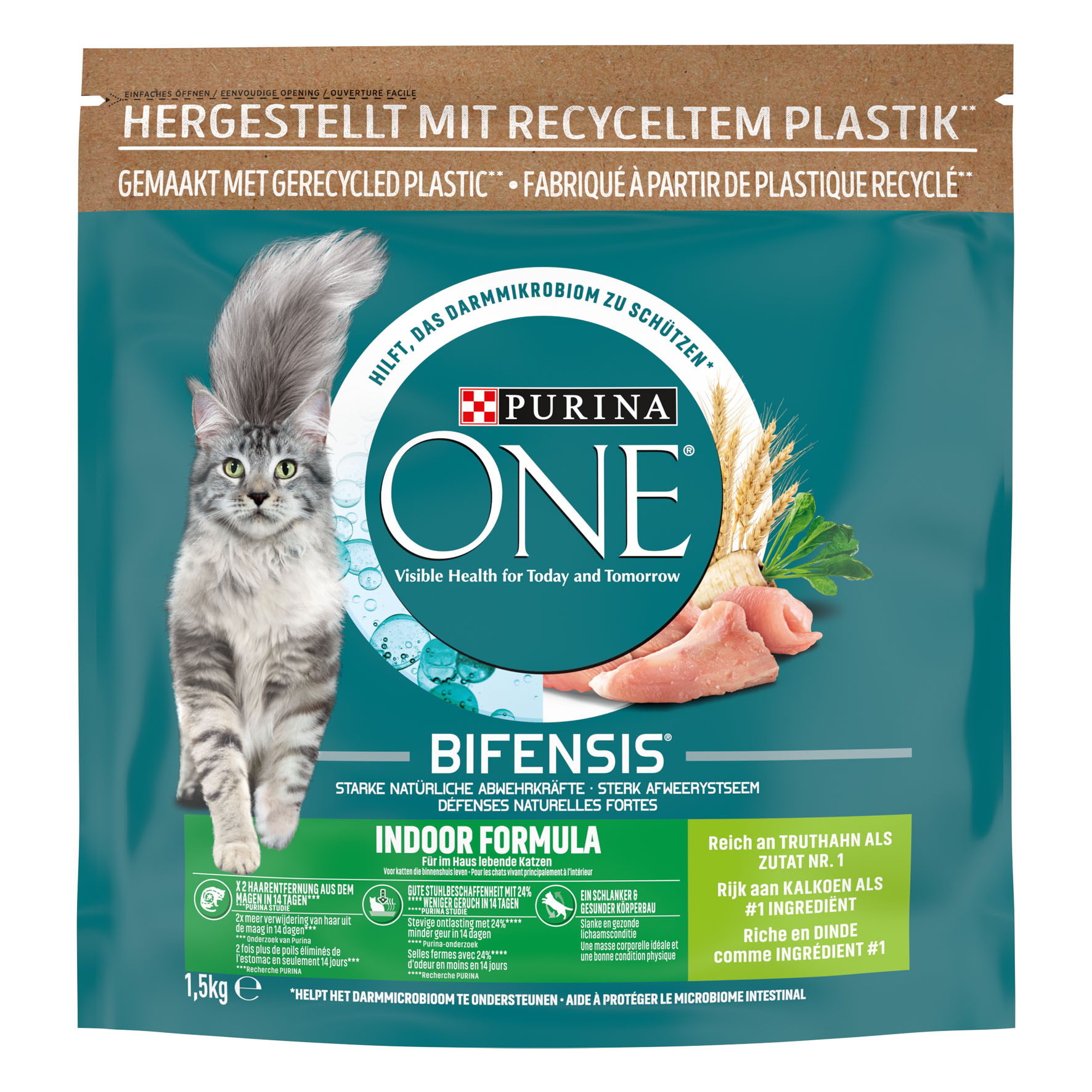 Purina ONE Indoor Truthahn & Vollkorn, 1.5kg