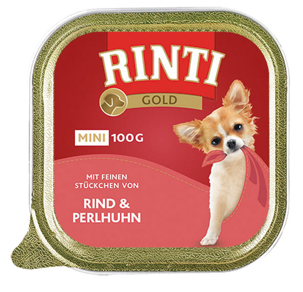 Rinti Gold Mini Rind & Perlhuhn, 100g