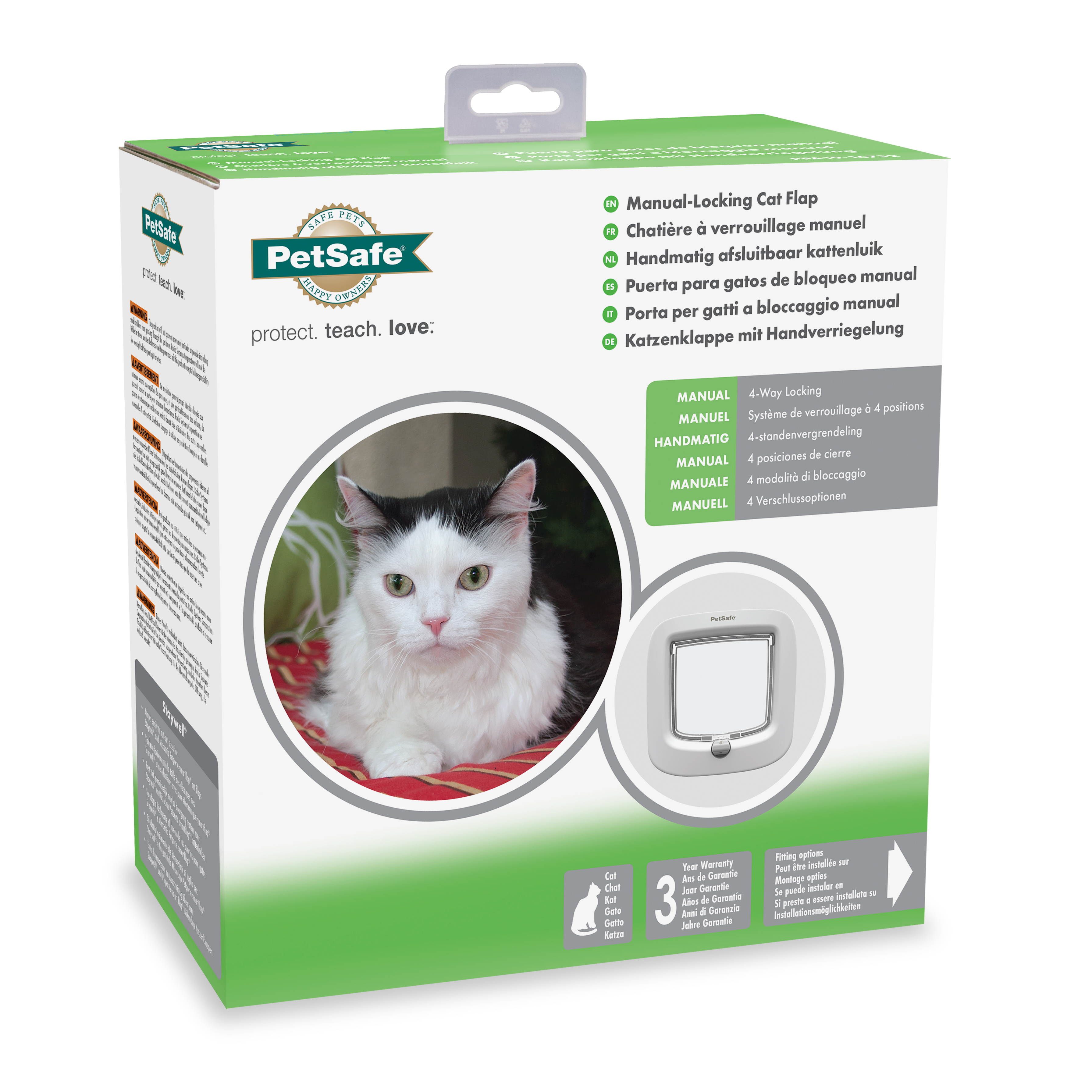 Pet Safe Cat Door 300 4-Way, bianco