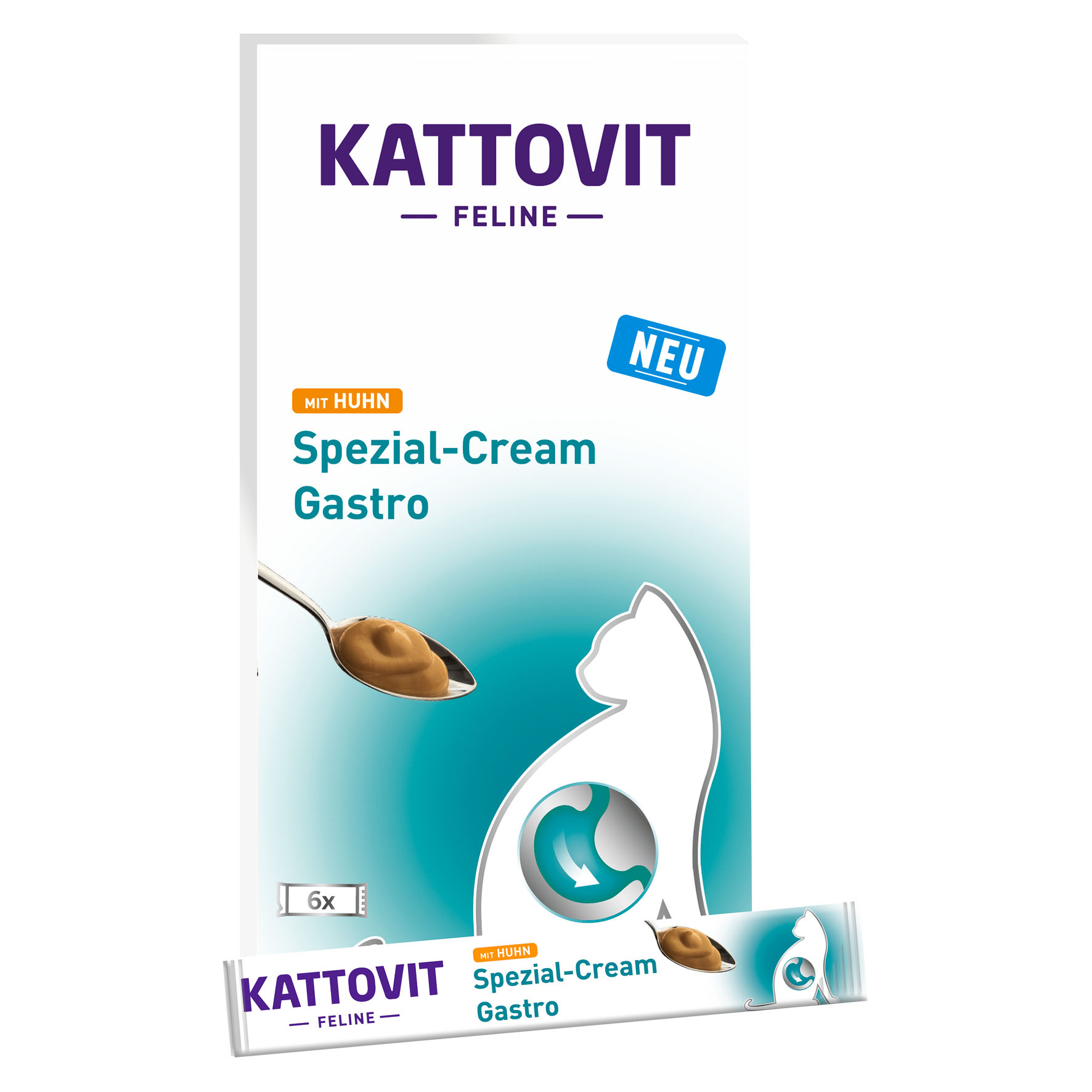 Kattovit Gastro Cream, Huhn, 6x15g