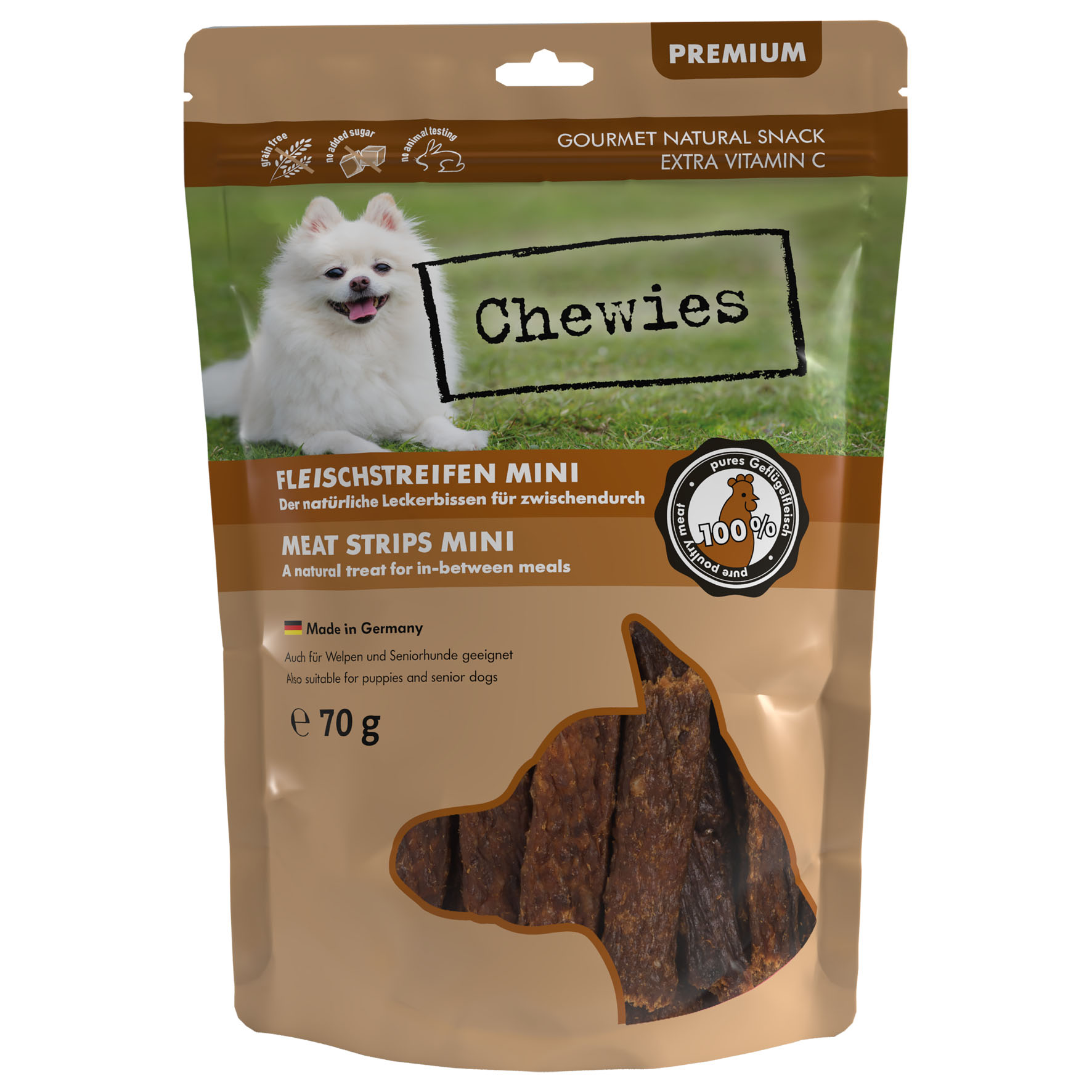 Chewies Fleischstreifen Mini Geflügel, 70g