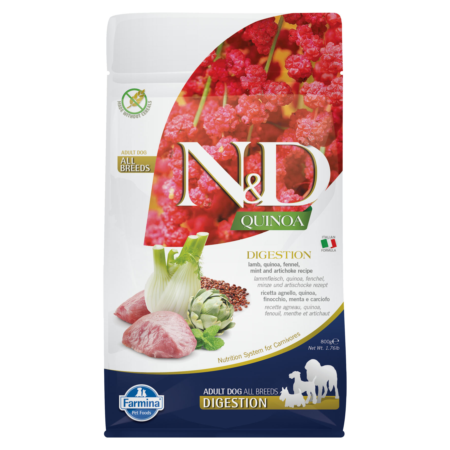 Farmina Dog Digestion Mini Lamm, Quinoa, Fenchel, Minze & Artischocke, 800g