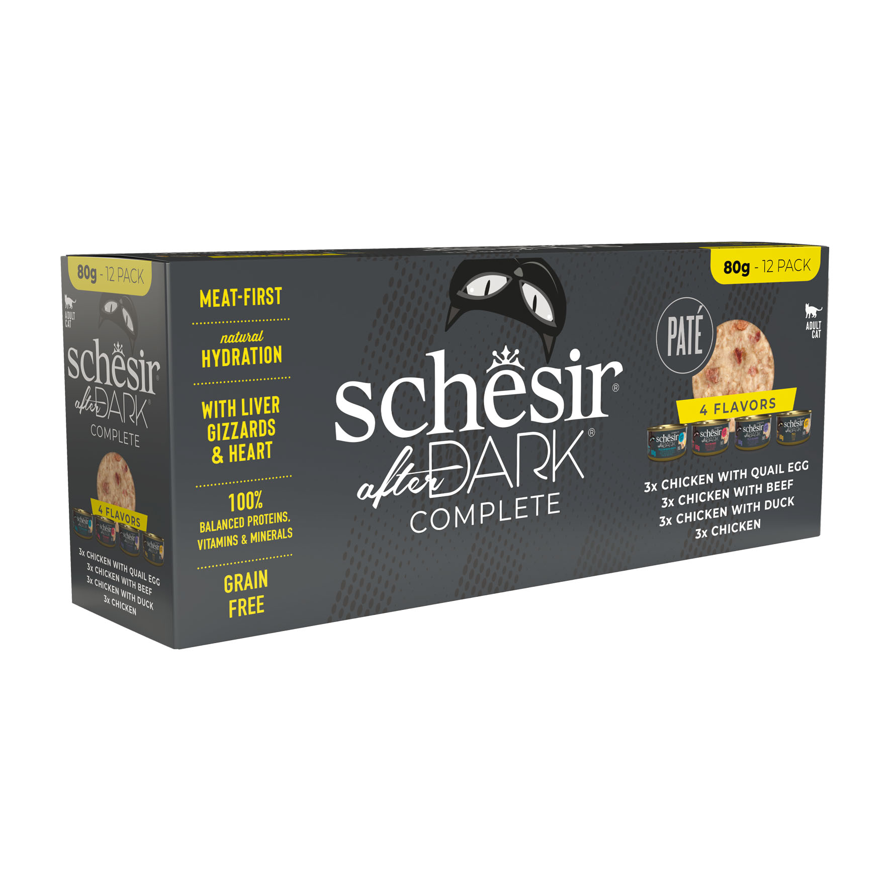 Foodwaste-Schesir After Dark Pate Variety Pack, 12x80g