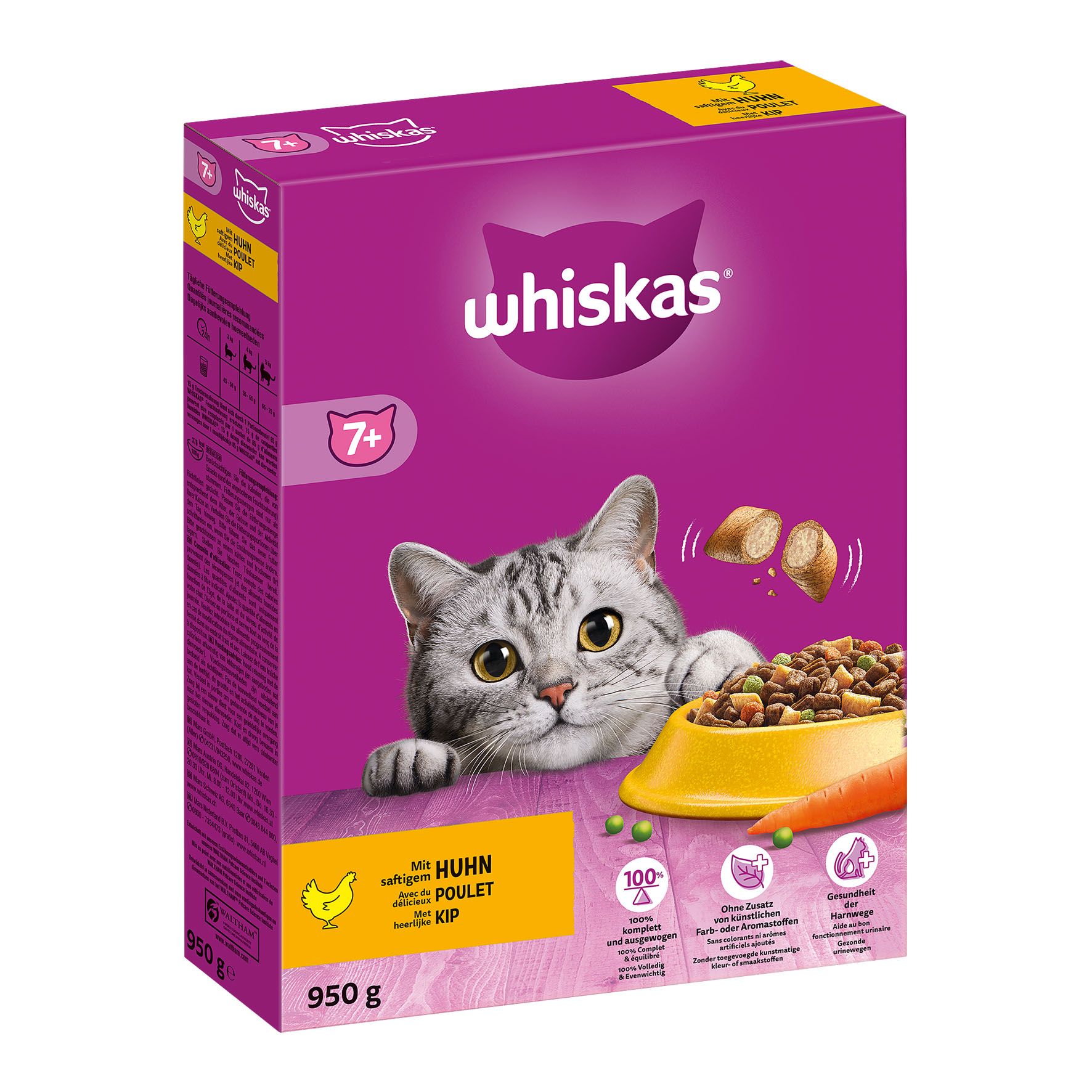 Whiskas Secco Pollo 7+, 950g