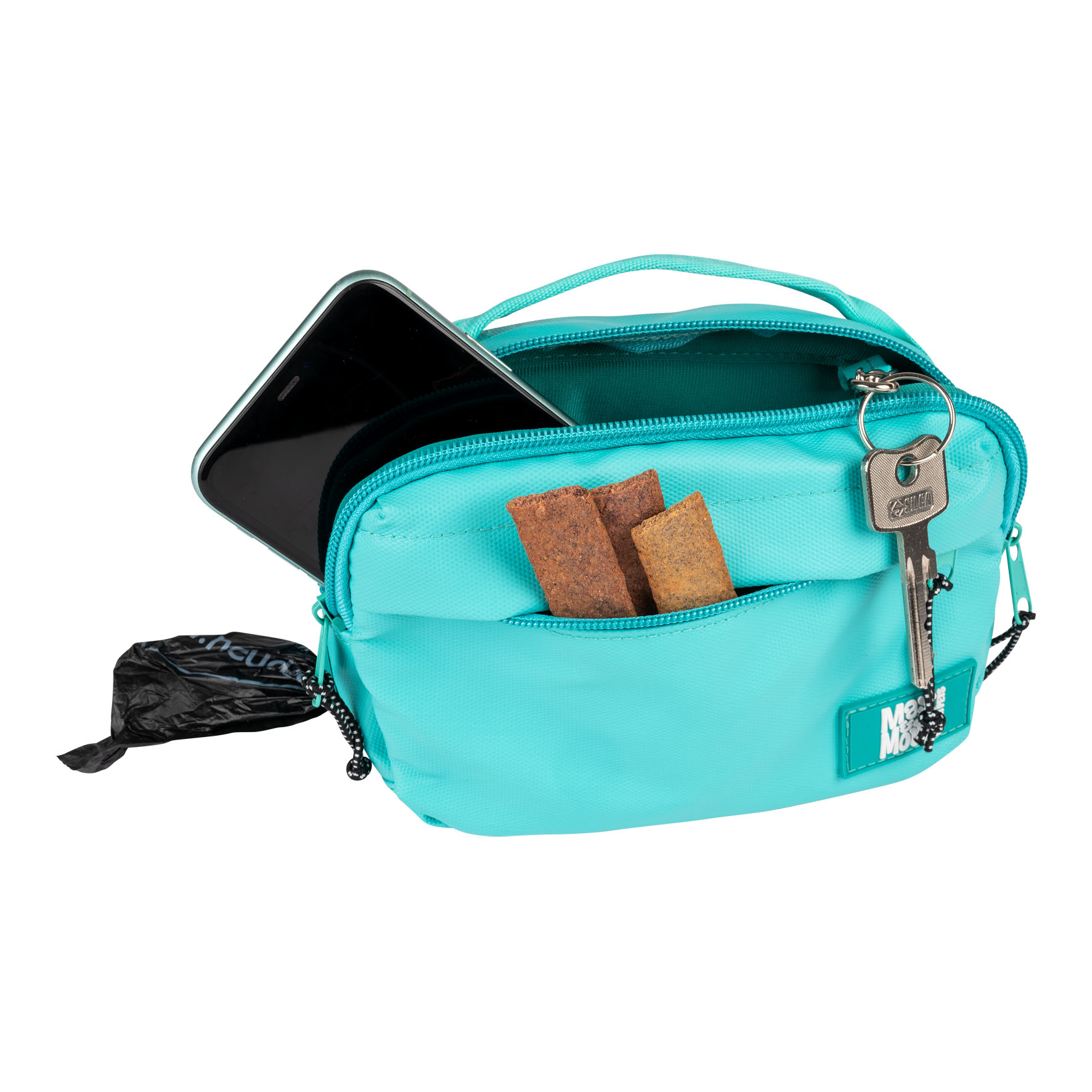 Max&Molly sac pour chien Matrix turquois, L:18cm H:12cm L:6cm, sangle:125cm