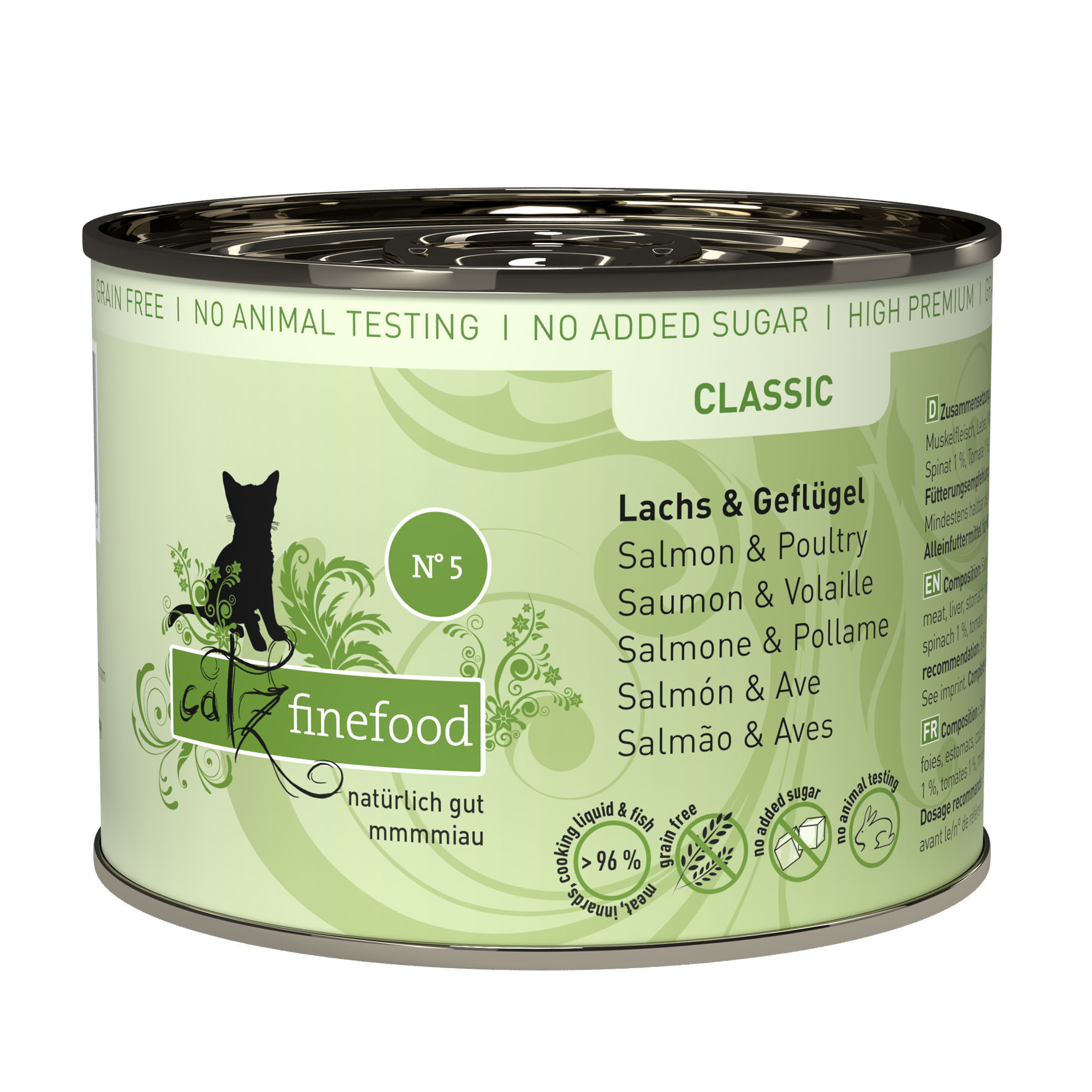 Catz Finefood No. 5 con salmone e pollame, 200g