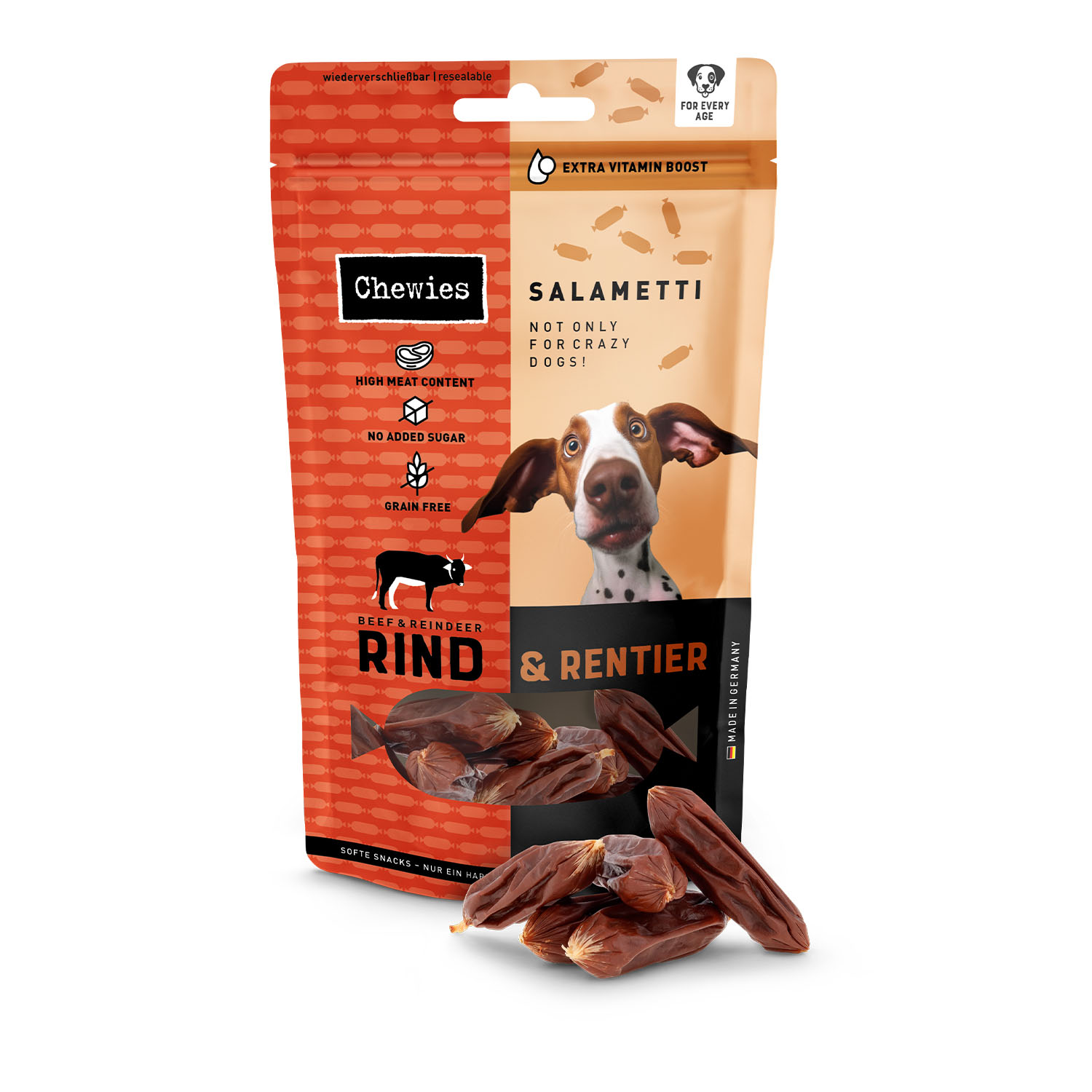 Chewies Salametti Rind & Rentier 60g