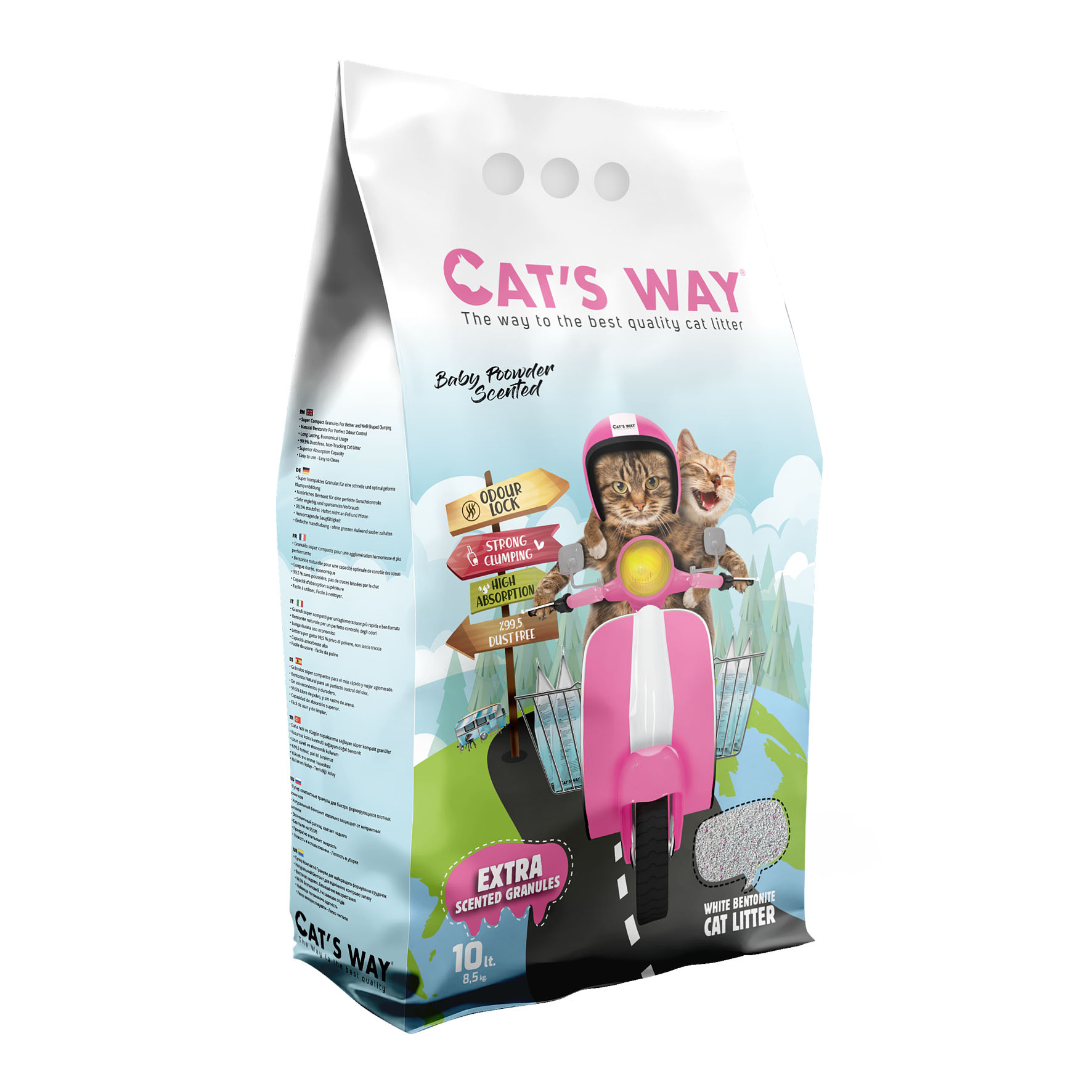 Lettiera per gatti Cat's Way Baby Powder 10L