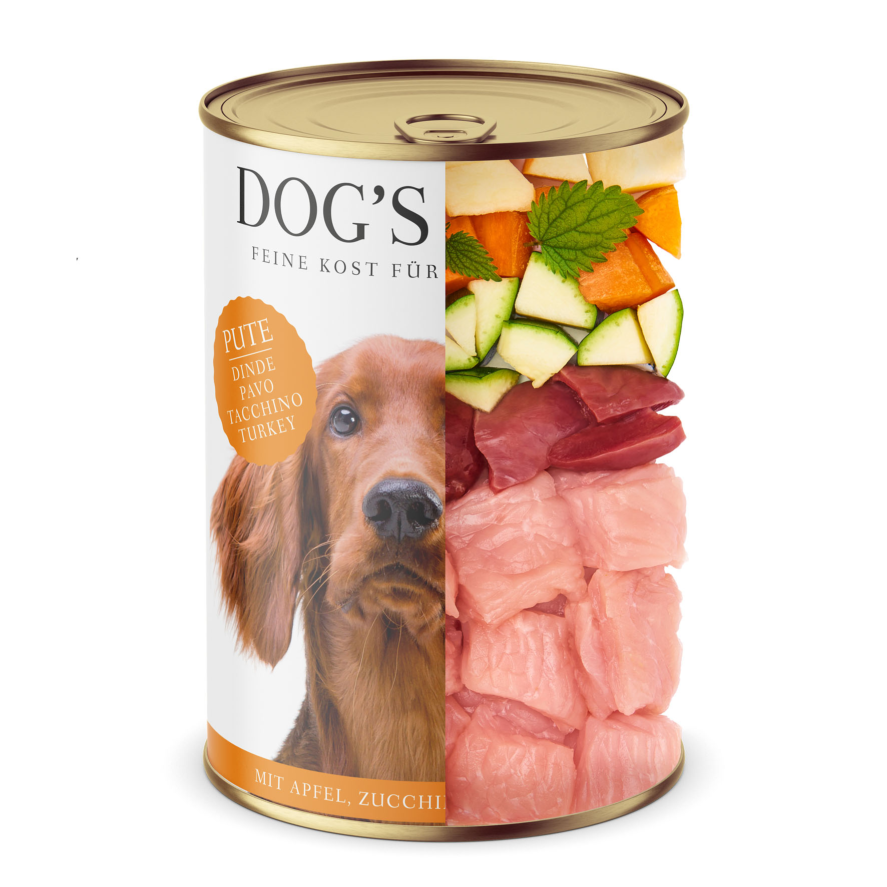 Dog‘s Love Classic Adult Truthahn, Apfel, Zucchini & Walnussöl, 400g