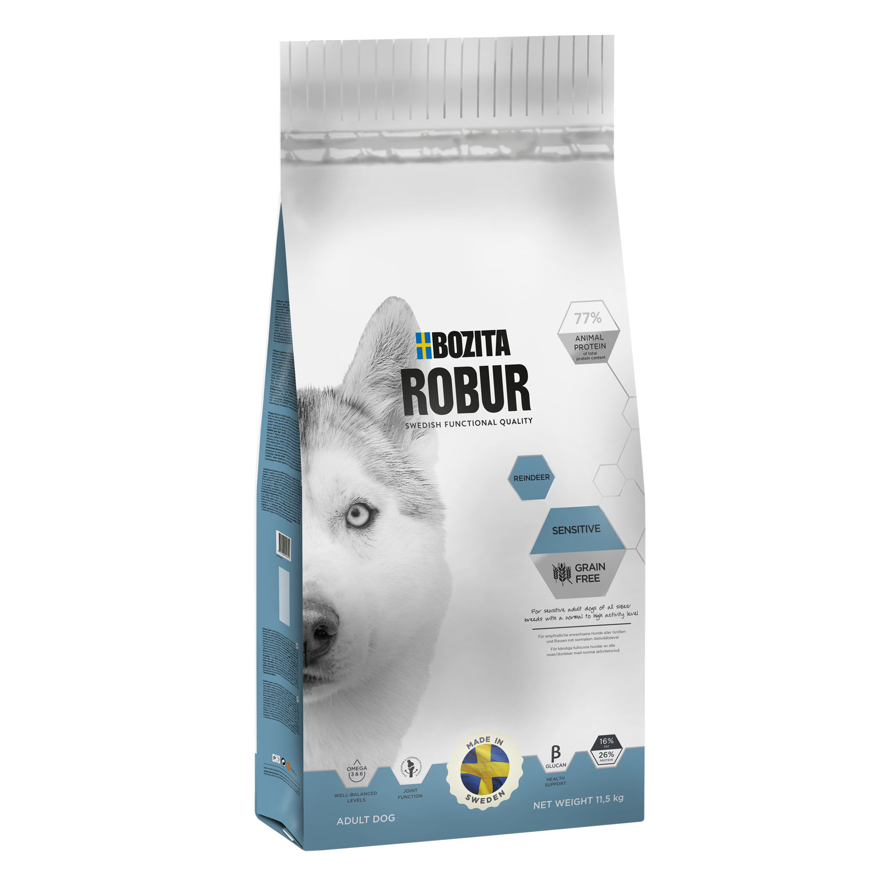 Bozita Robur Senza Cereali Renne, 11.5kg
