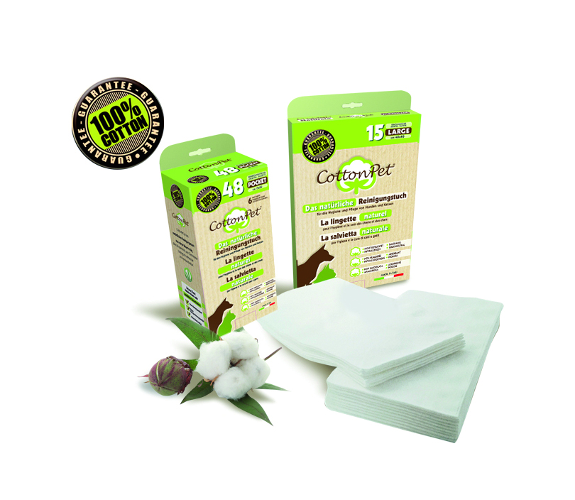 CottonPet Reinigungstücher, 100% Baumwolle