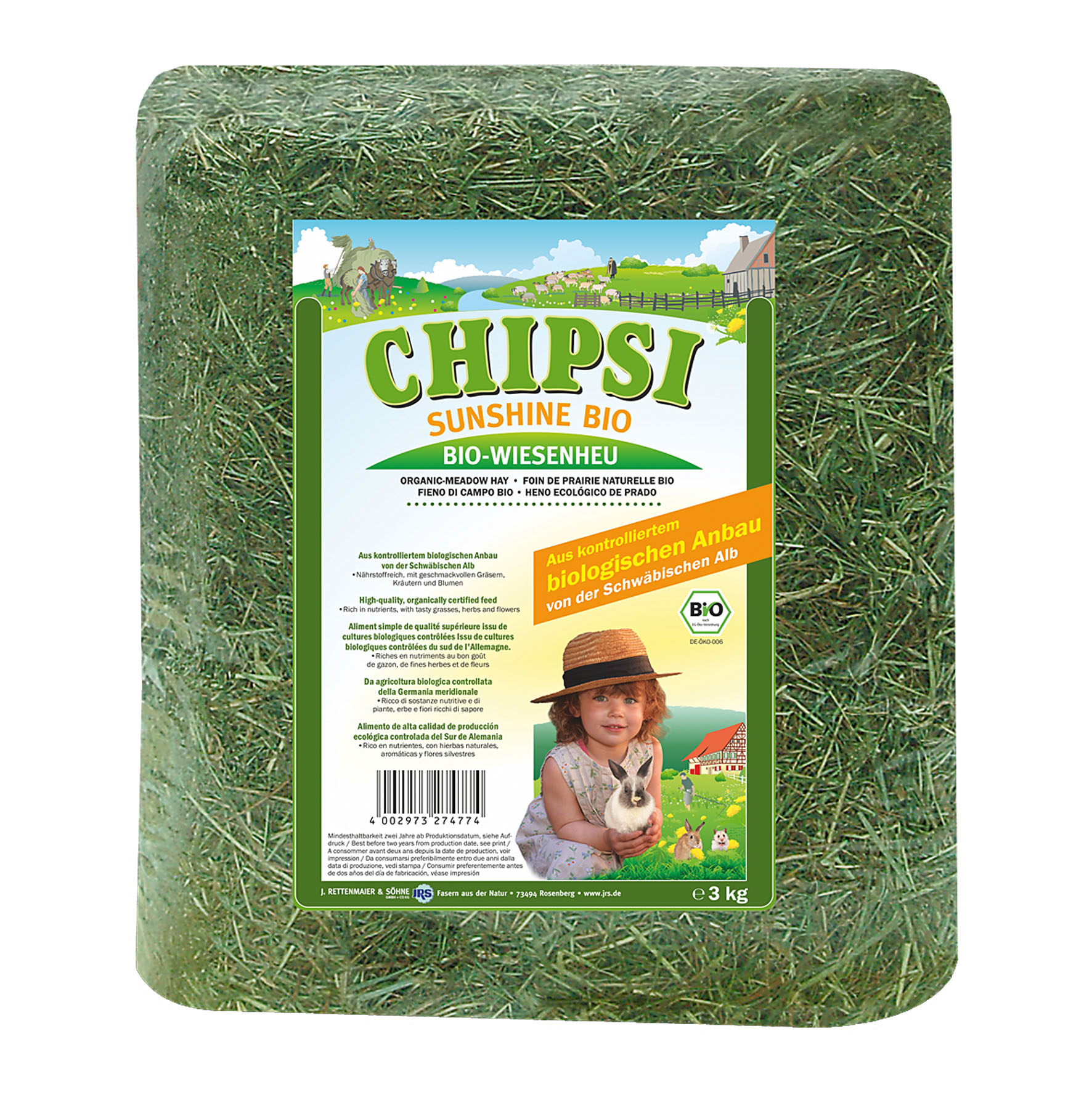 Chipsi Sunshine Bio Wiesenheu, 3kg