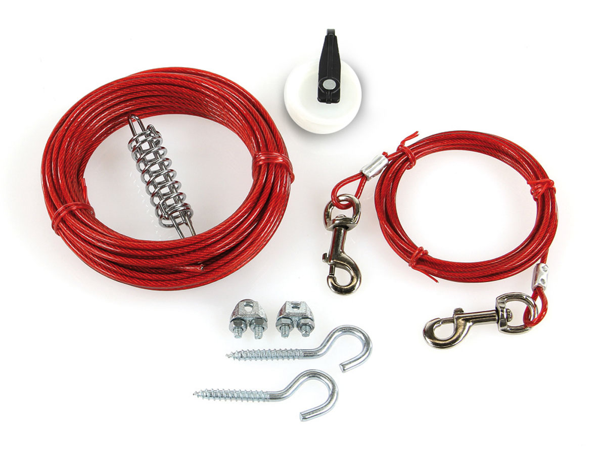 swisspet Anlegeleine mit Zugfederentlastung & Laufrolle