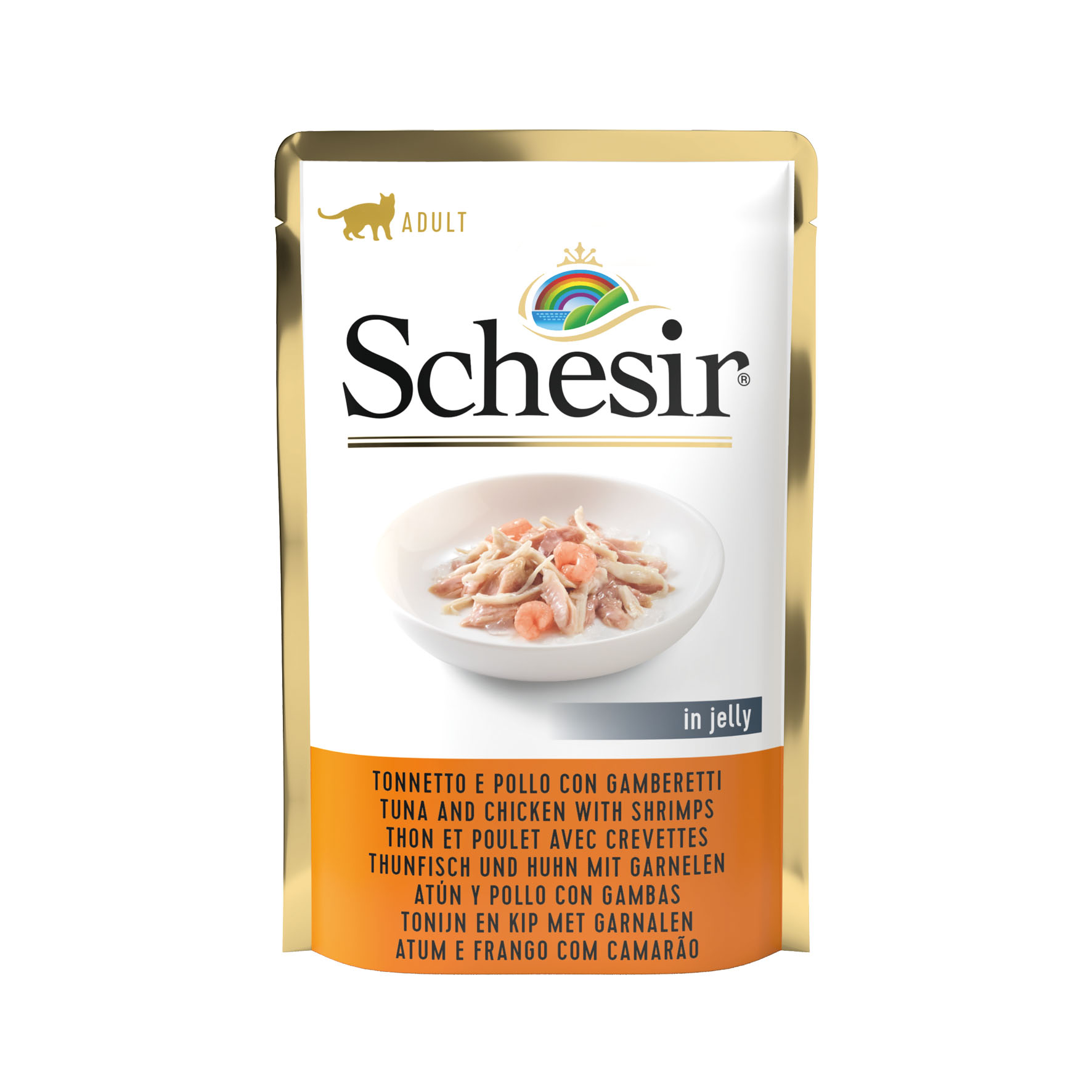 Schesir Jelly Thon Huhn Garnele 85g