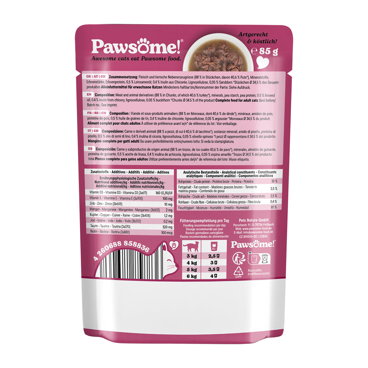 Pawsome Adult Truthahn 85g