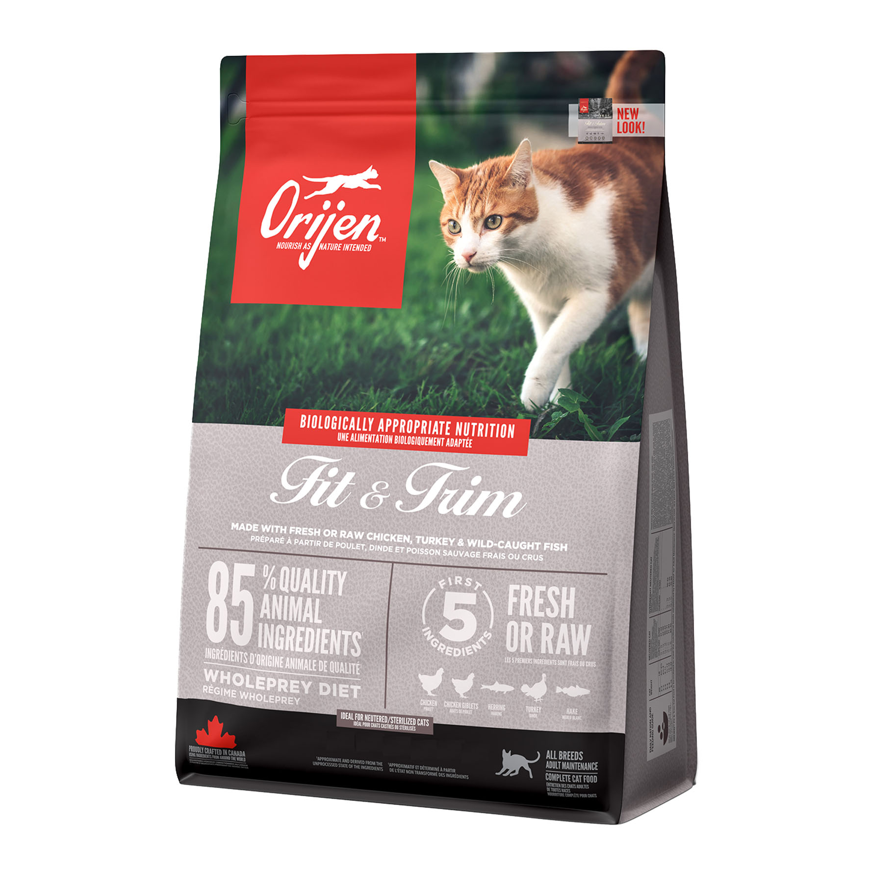 Orijen Cat Fit & Trim, adatto a tutte le età, pollame e pesce, 5.4kg
