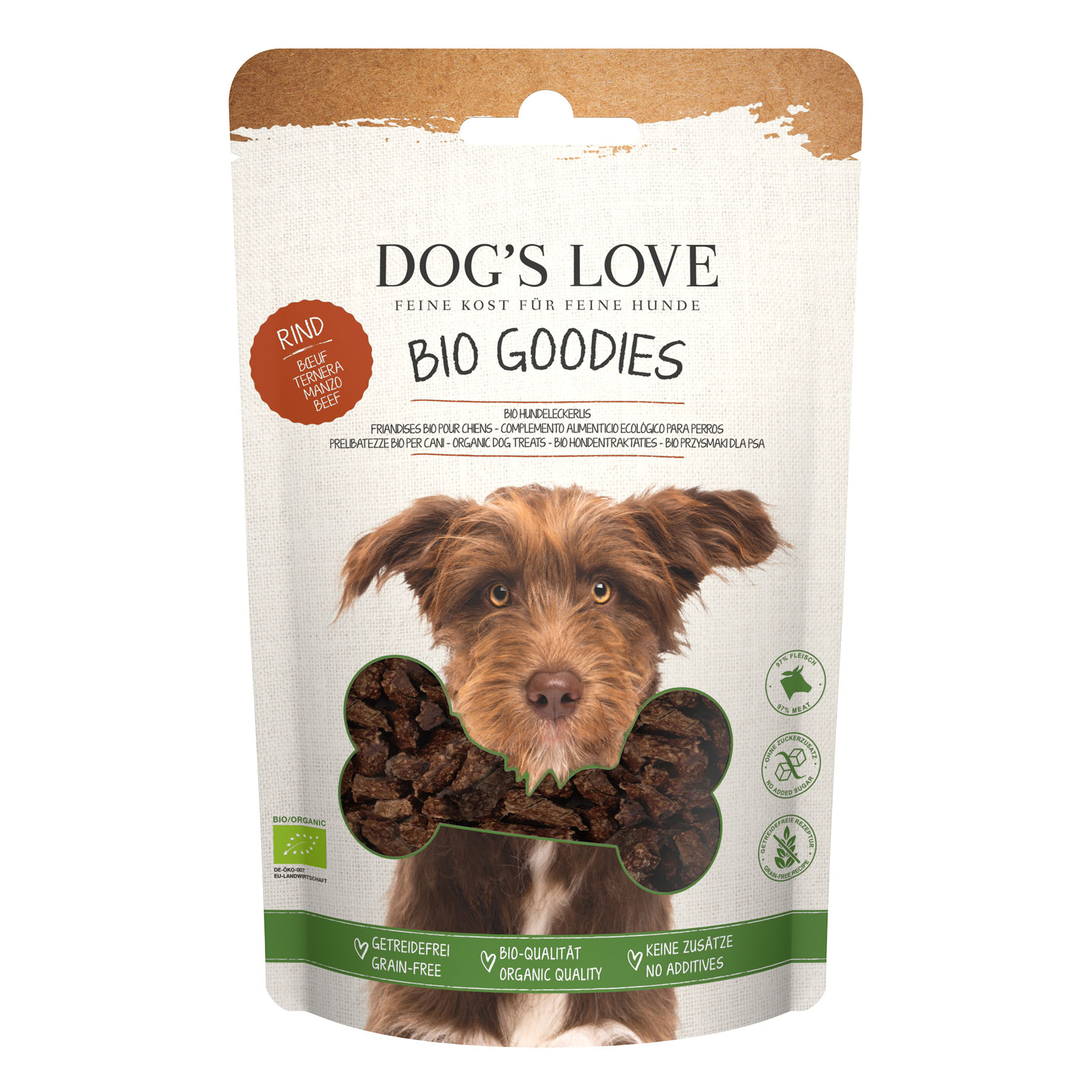 DOG'S LOVE Goodies 100% Bio mit Rind