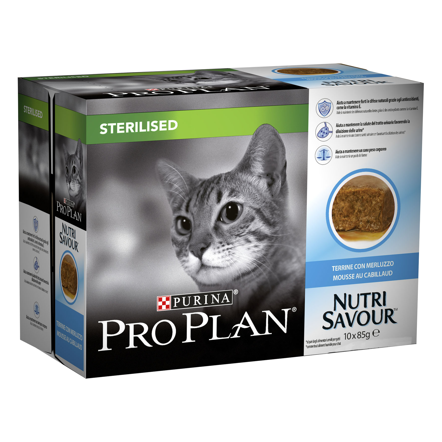Proplan Cat Sterilised Kabeljau, 10x75g