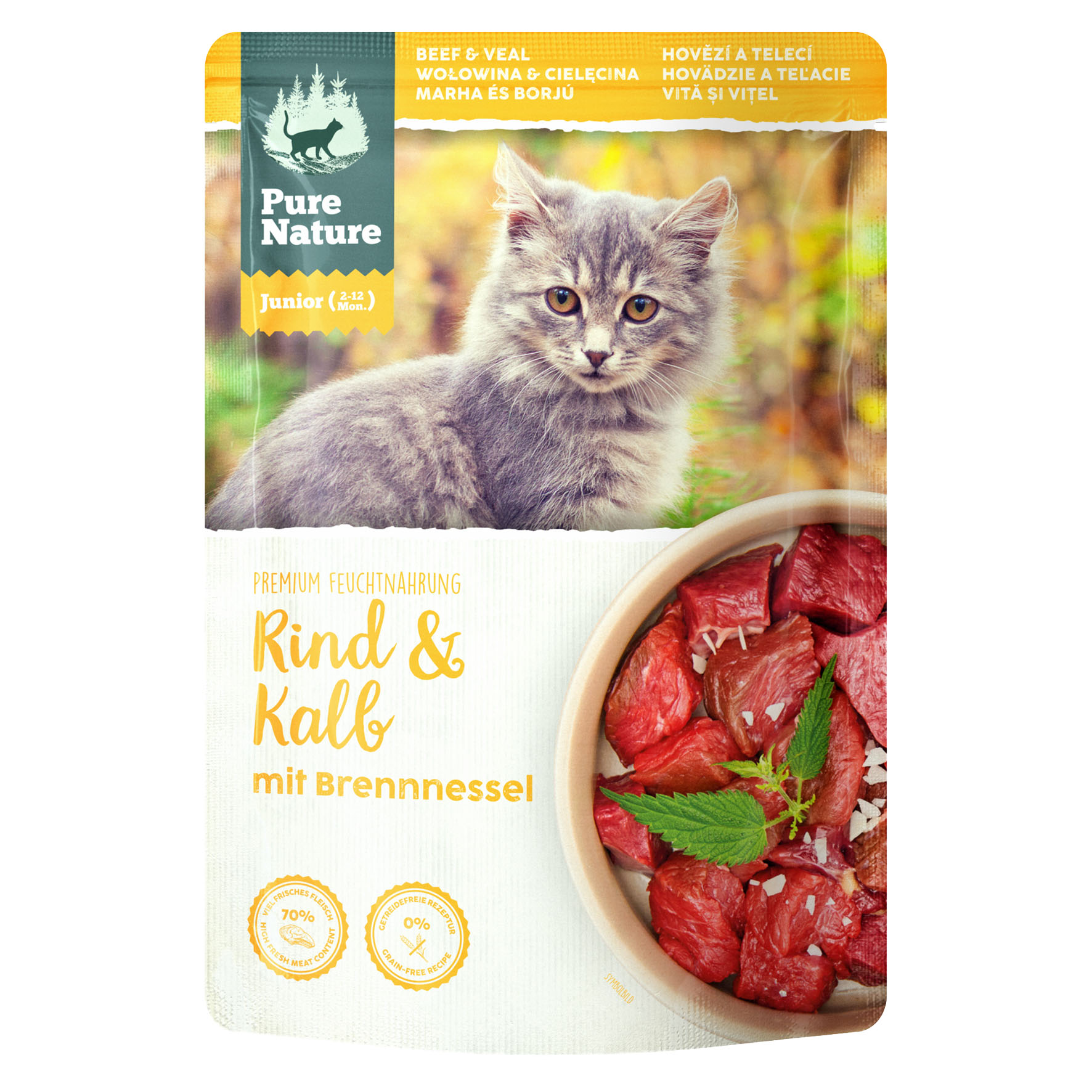 PureNature Junior Rind und Kalb mit Brennessel, 85g