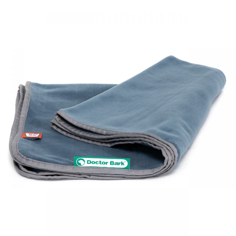 DoctorBark Couverture polaire bleu gris L, Red Label fleece env. 120x90cm