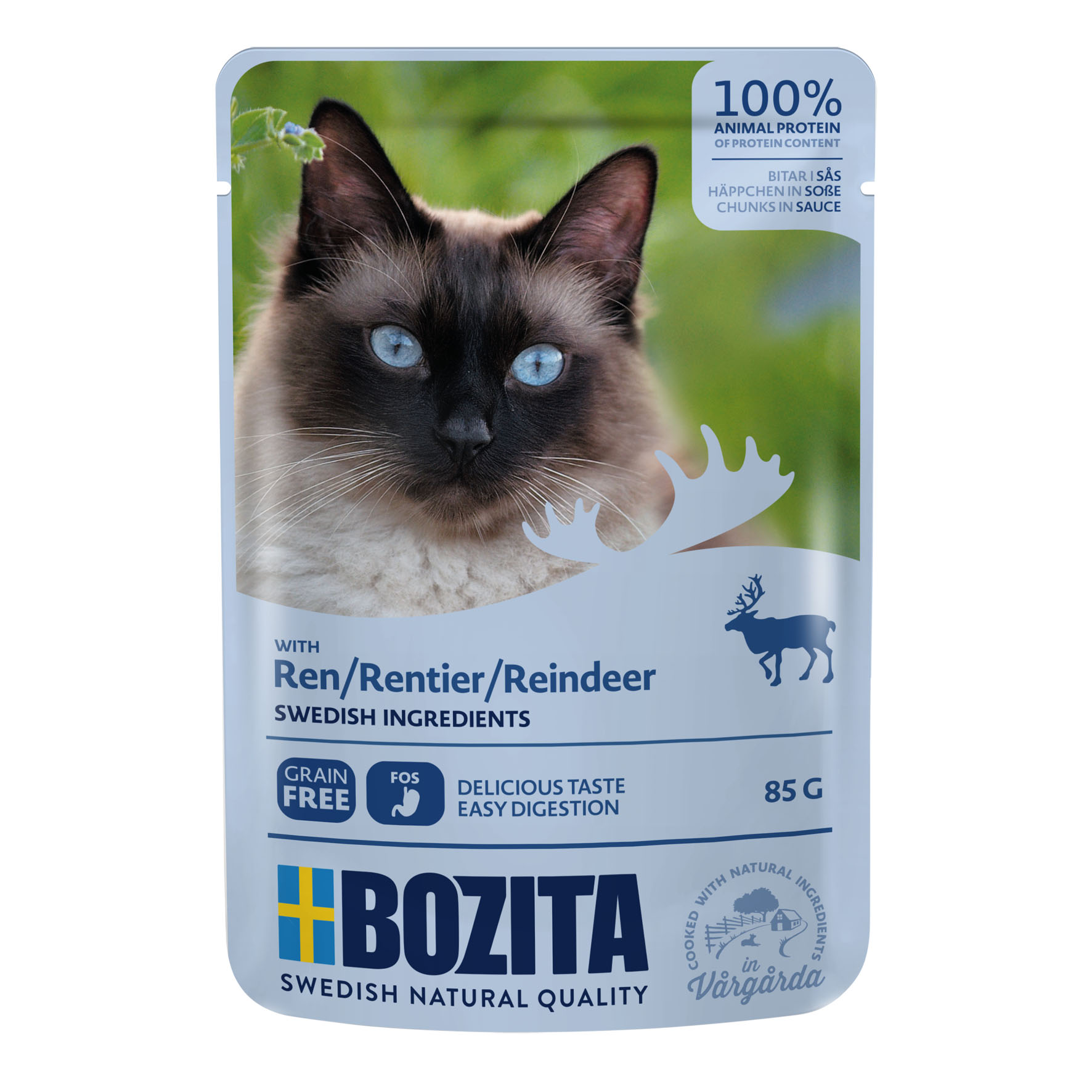 Bozita Pouch Bouchées en sauce renne, 85g