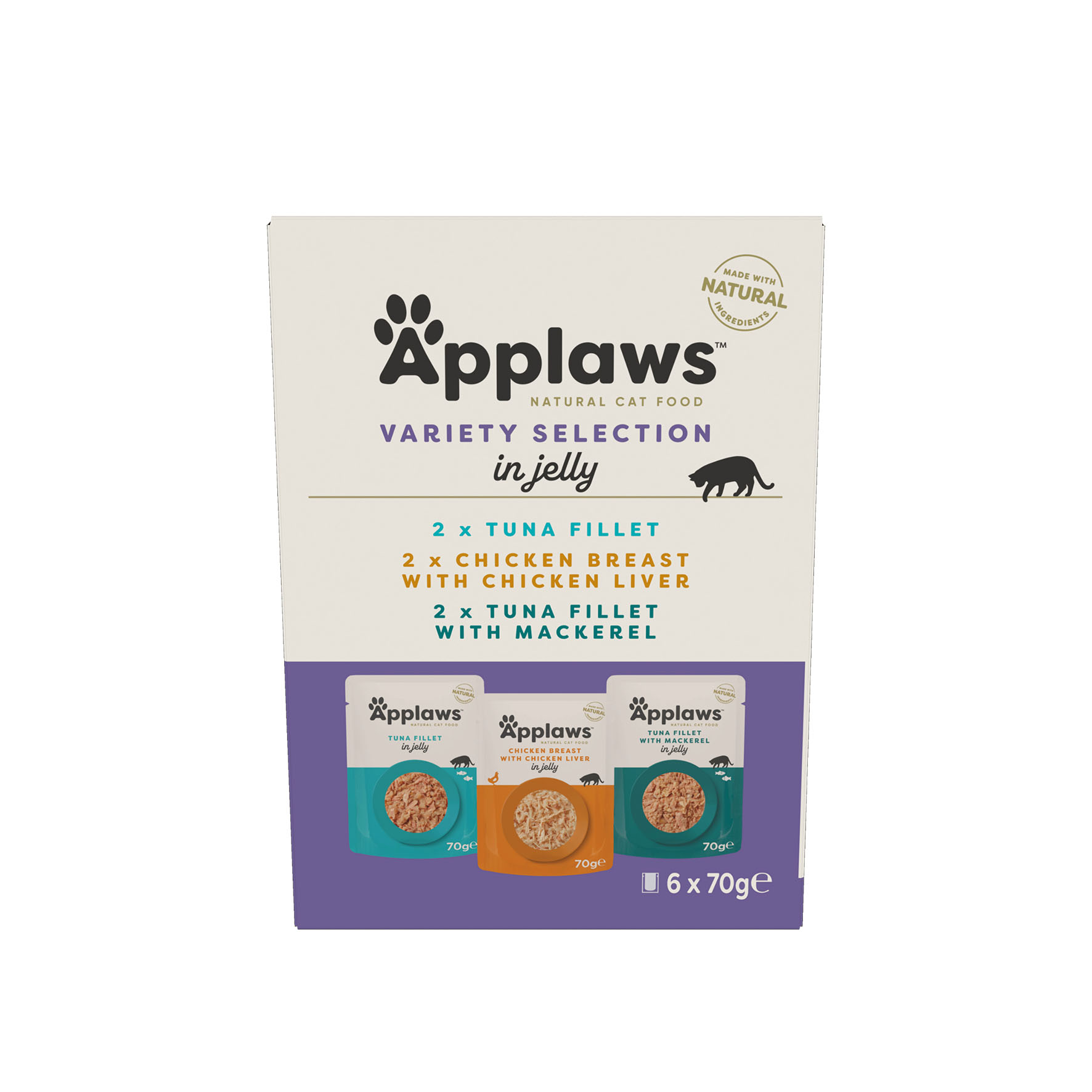 Applaws Multipack Sortenauswahl im Jelly, 6x70g
