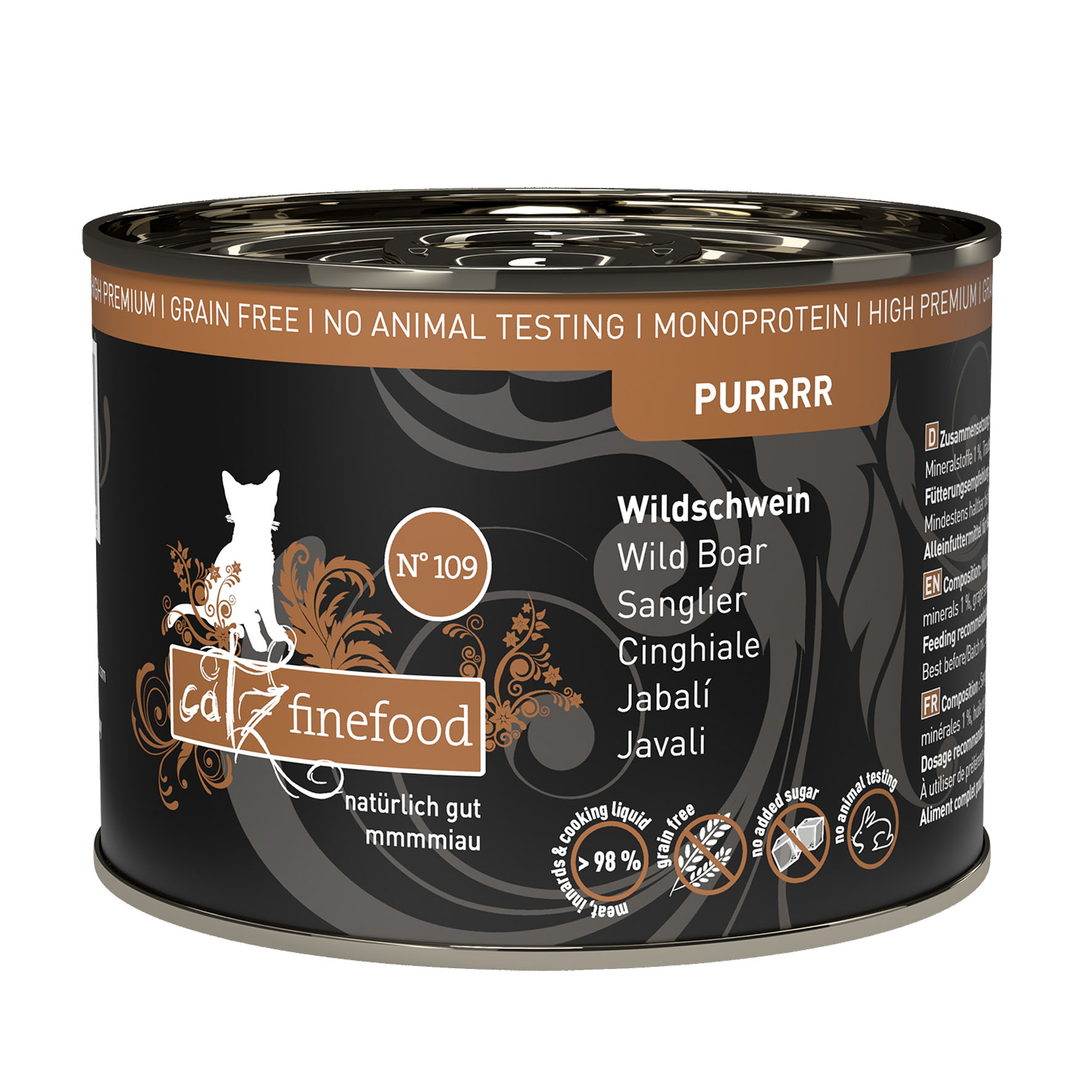 Catz Finefood Purrrr No. 109 avec sanglier, 200g