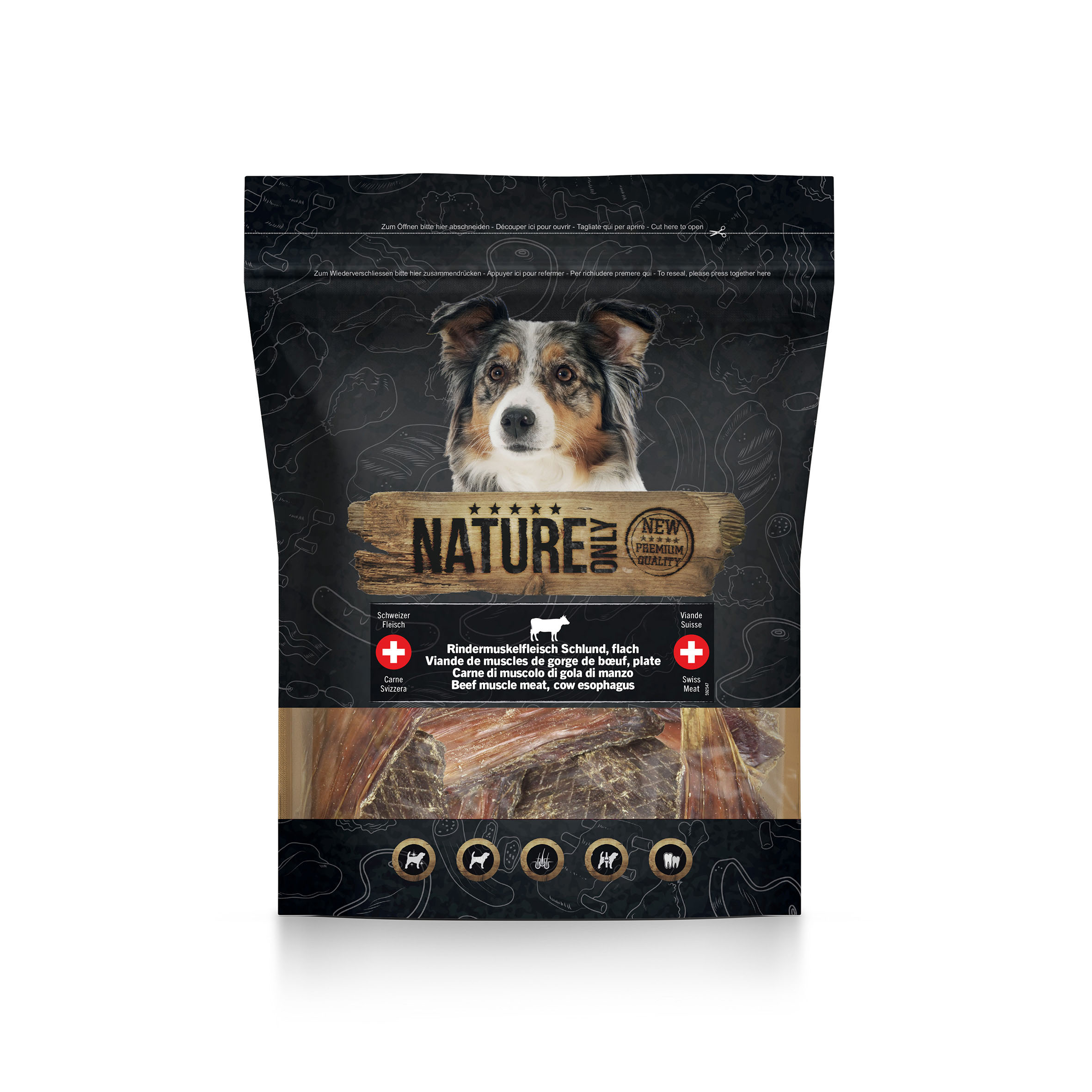  Nature Only gorge de boeuf plate