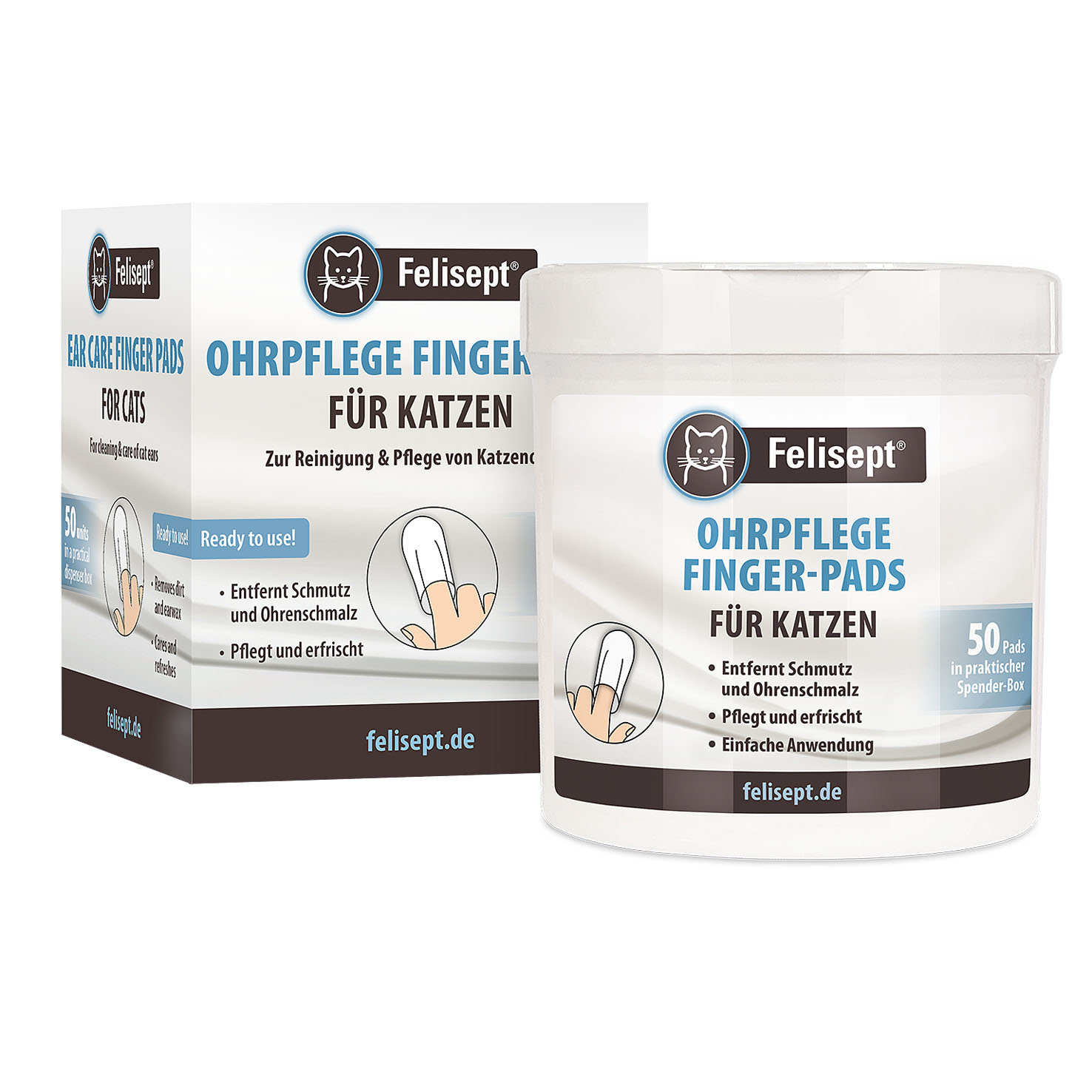 Felisept Ohrenpflege-Pads Katzen, 50Stk.