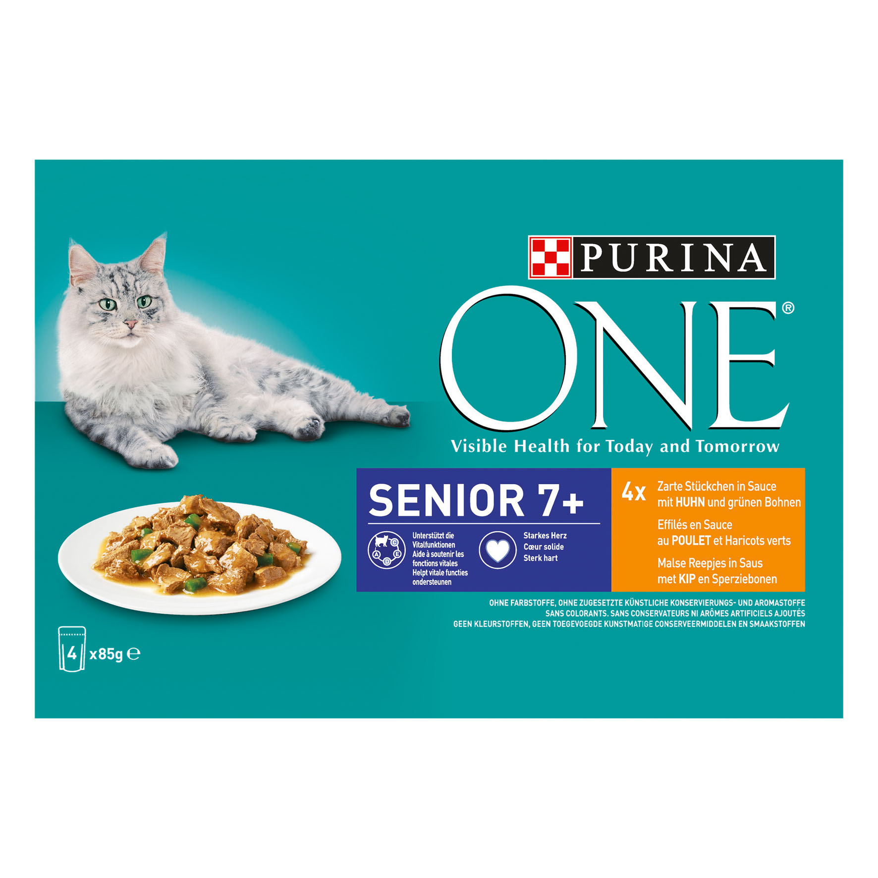 Purina ONE Senior 7+ Huhn, 4x85g