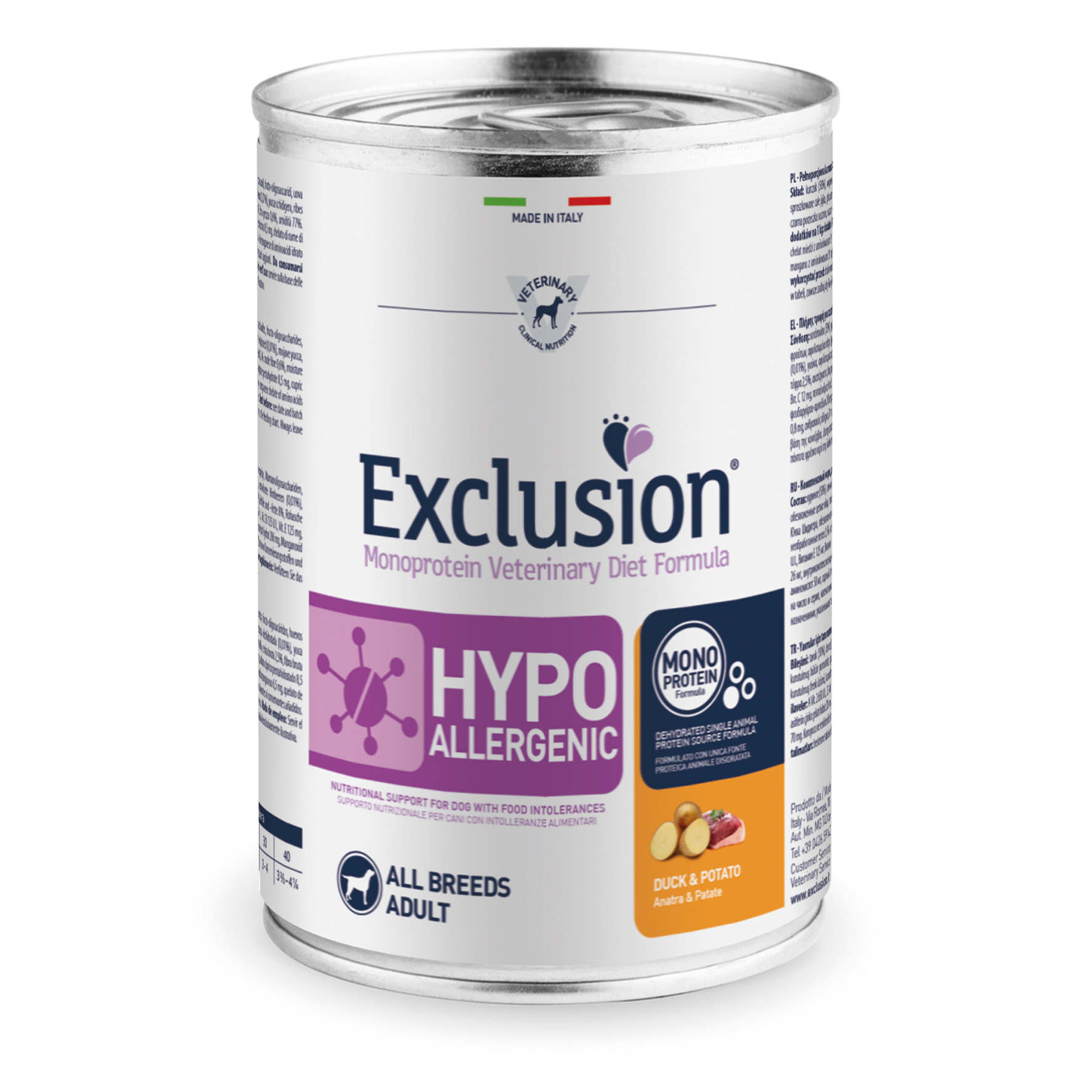 Exclusion Vet Hypoallergenic Adult All Breeds Duck, 400g