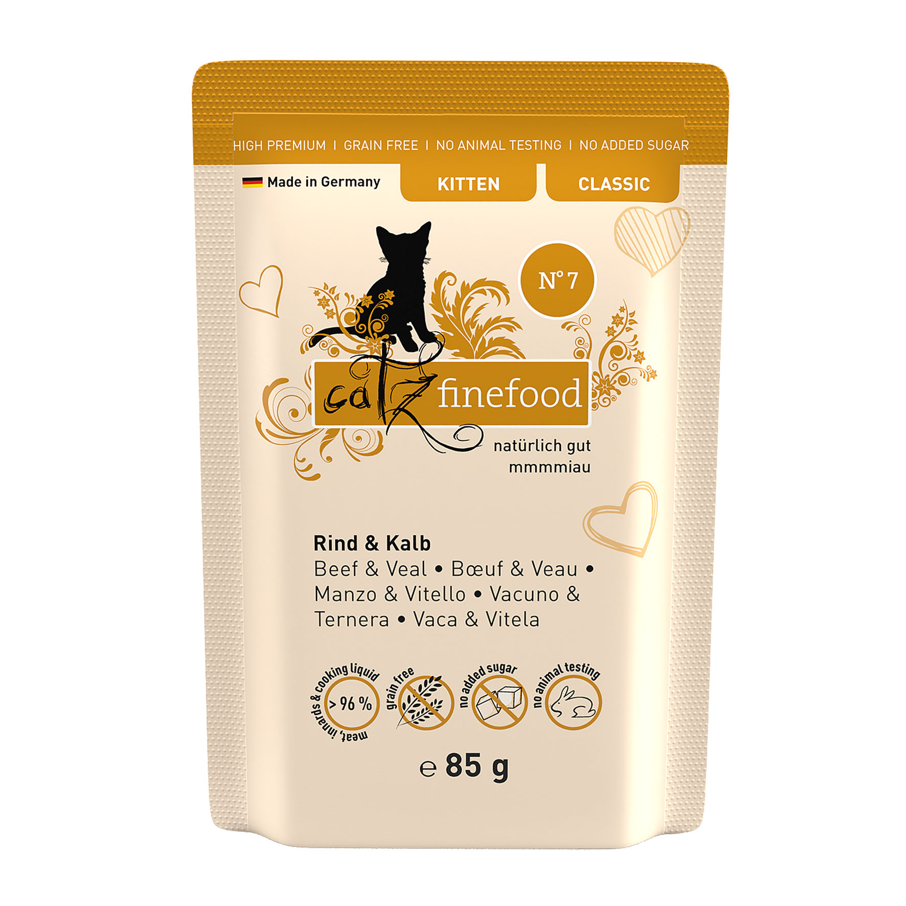 Catz Finefood Kitten No. 07 mit Rind & Kalb, 85g