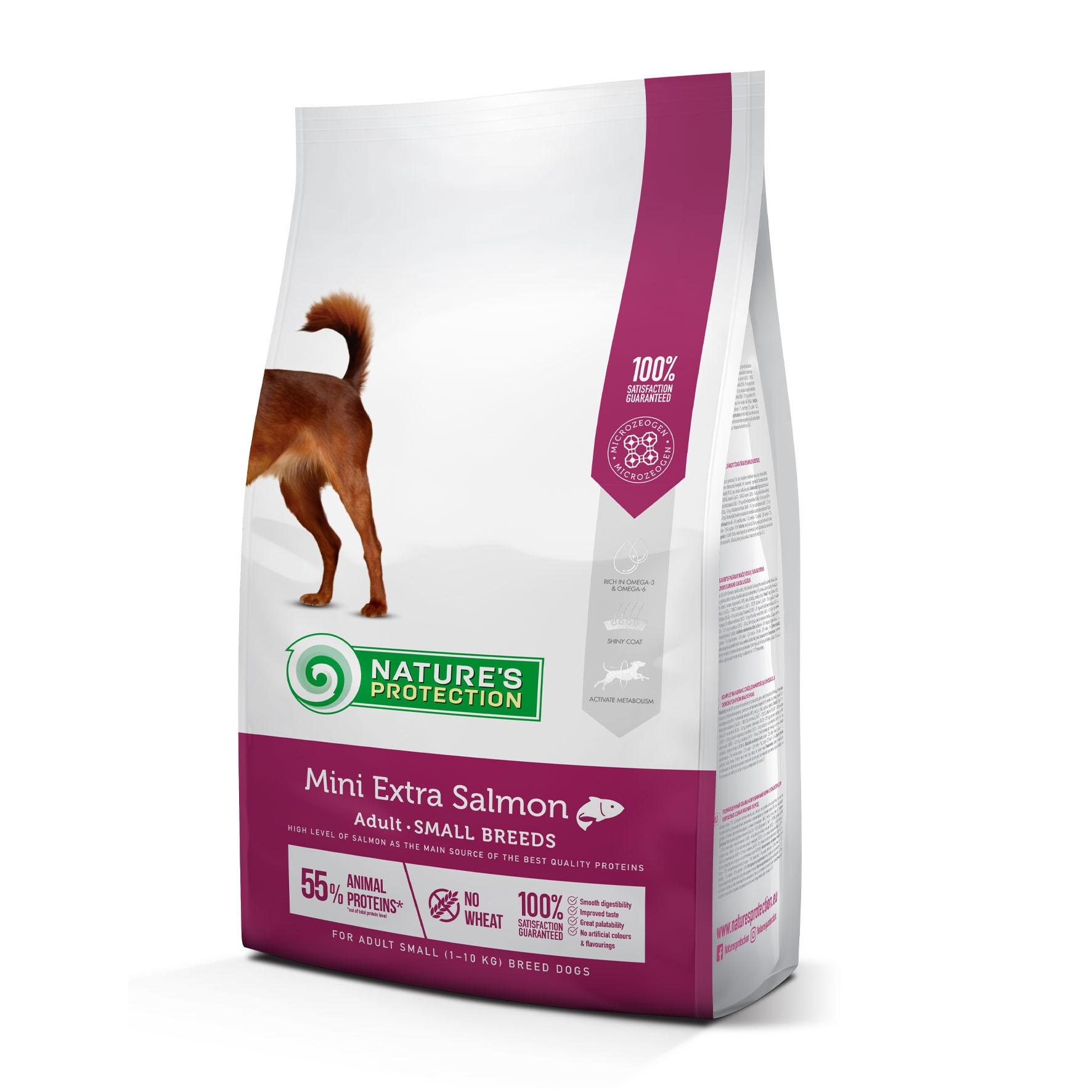 Nature's Protection Mini Extra Lachs für ausgewachsene Hunde kleiner Rassen, 2kg 