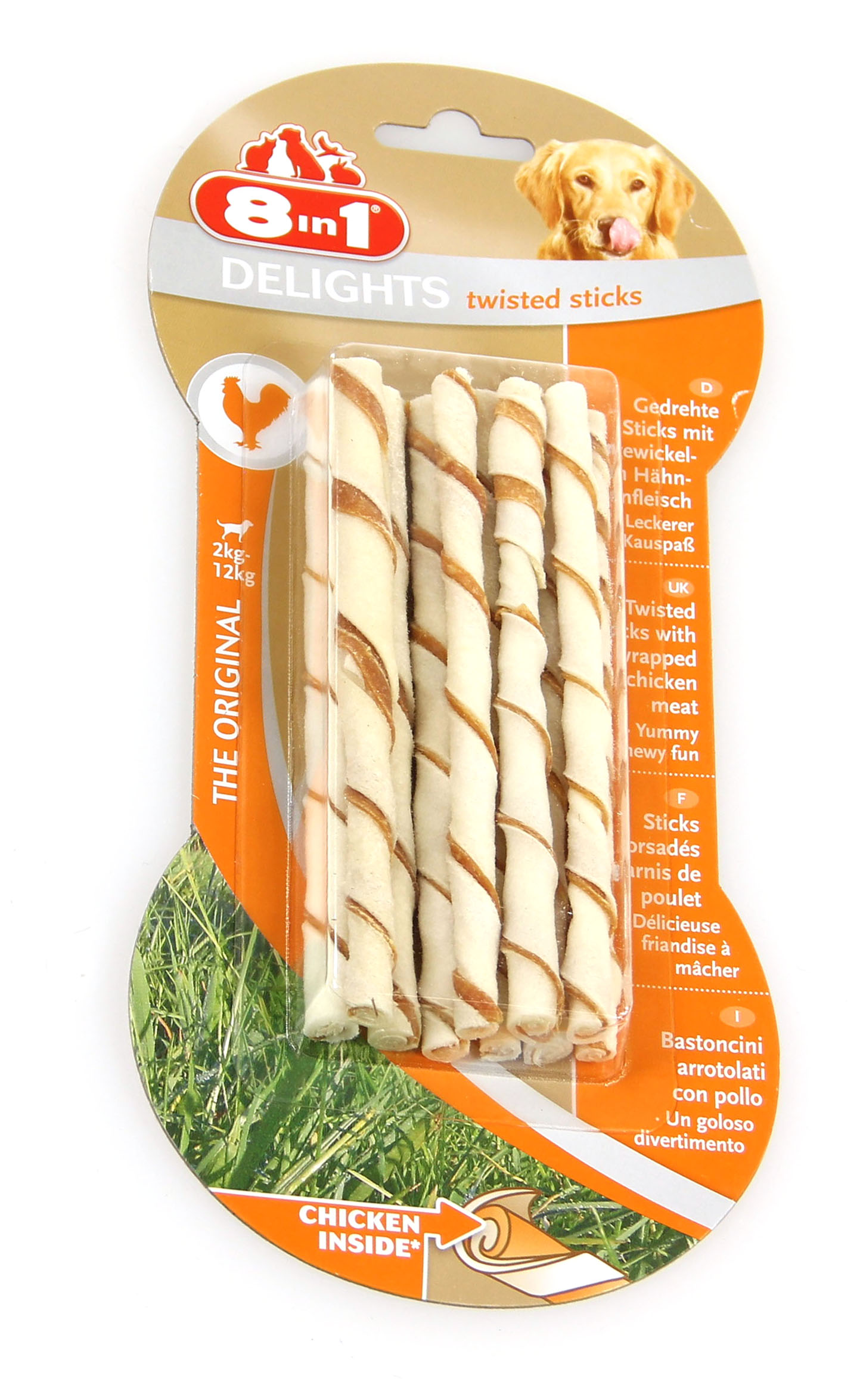 8in1 Delights Twisted Sticks, 10Stk., 55g