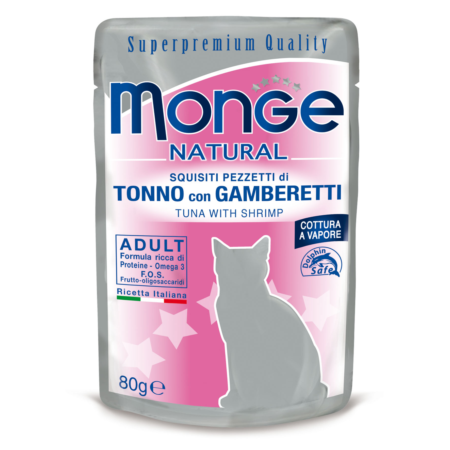 Monge Natural Cat Thunfisch mit Shrimps, 80g