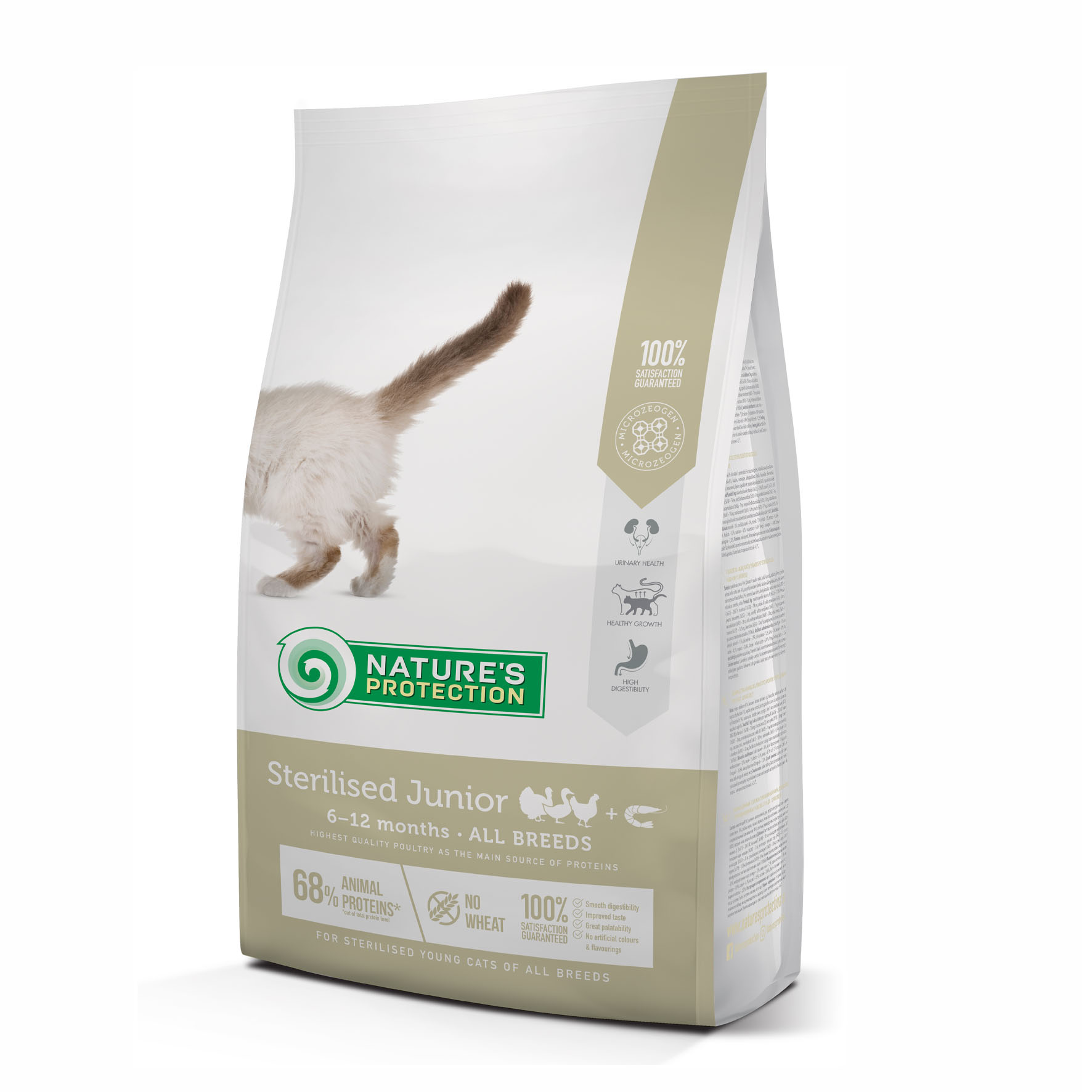 Nature's Protection Sterilised Junior für 6-12 Monate alte Katzen mit Geflügel, 2kg