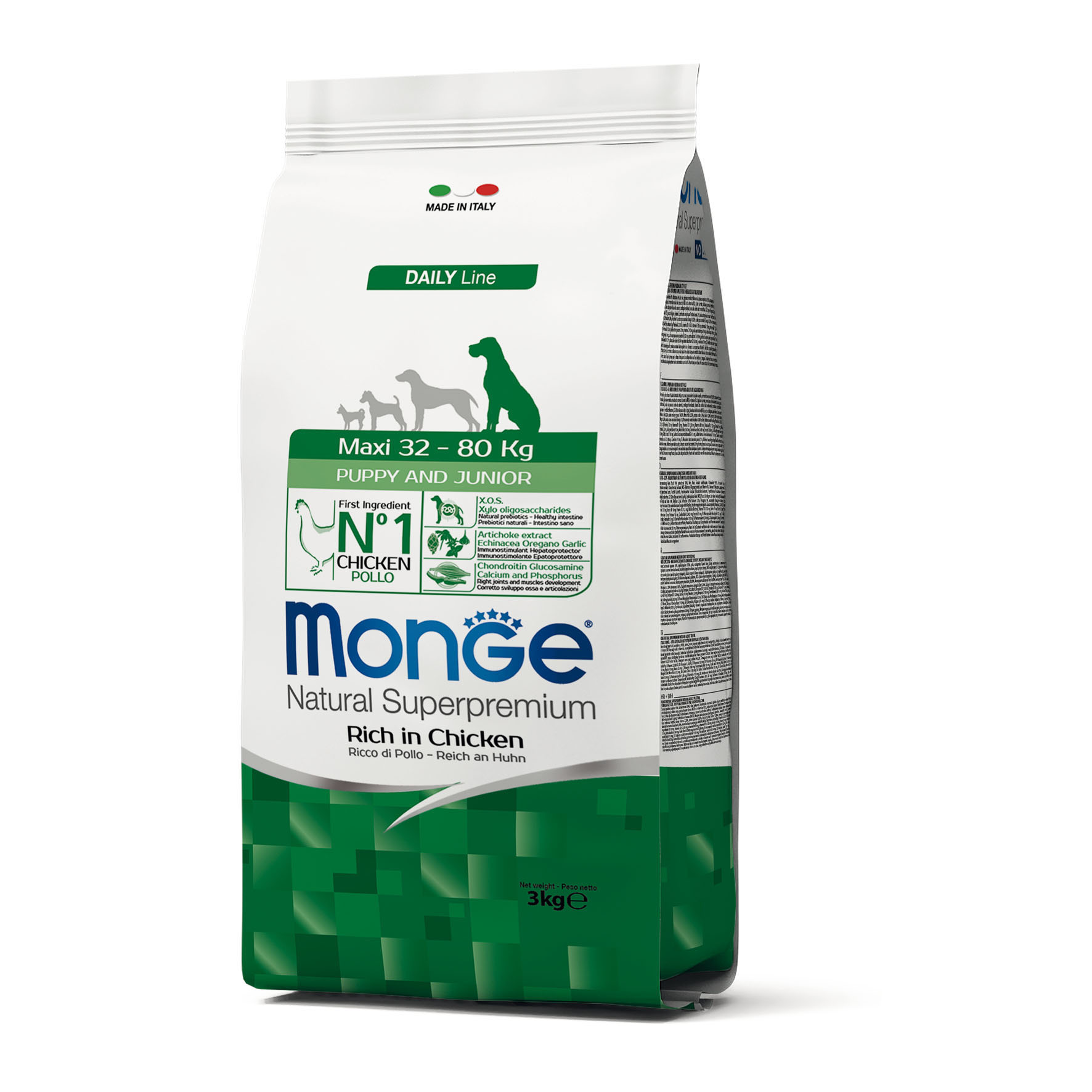 Monge Daily Line – Puppy & Junior Maxi Huhn