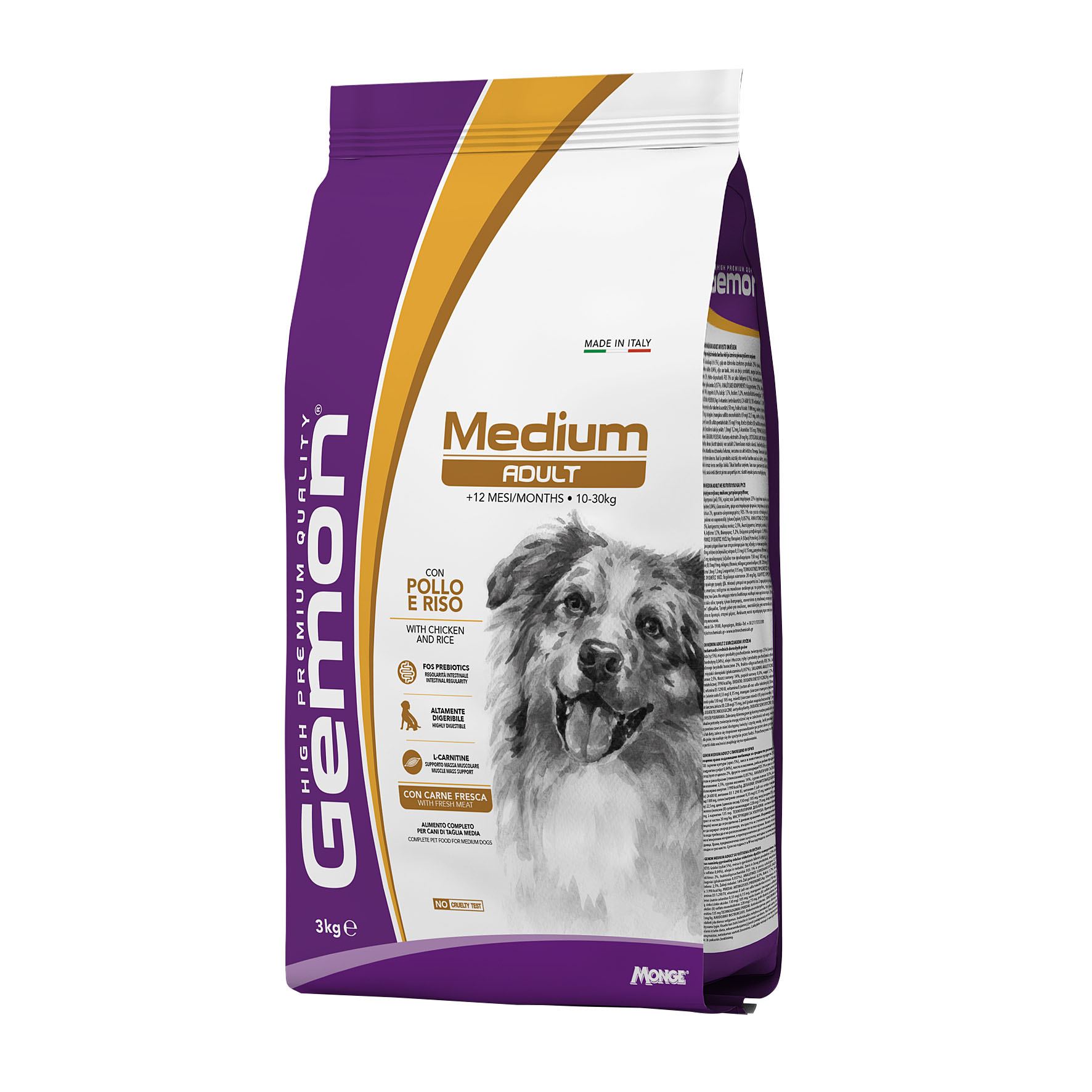 Gemon Dog Adult Medium Chicken, 3kg